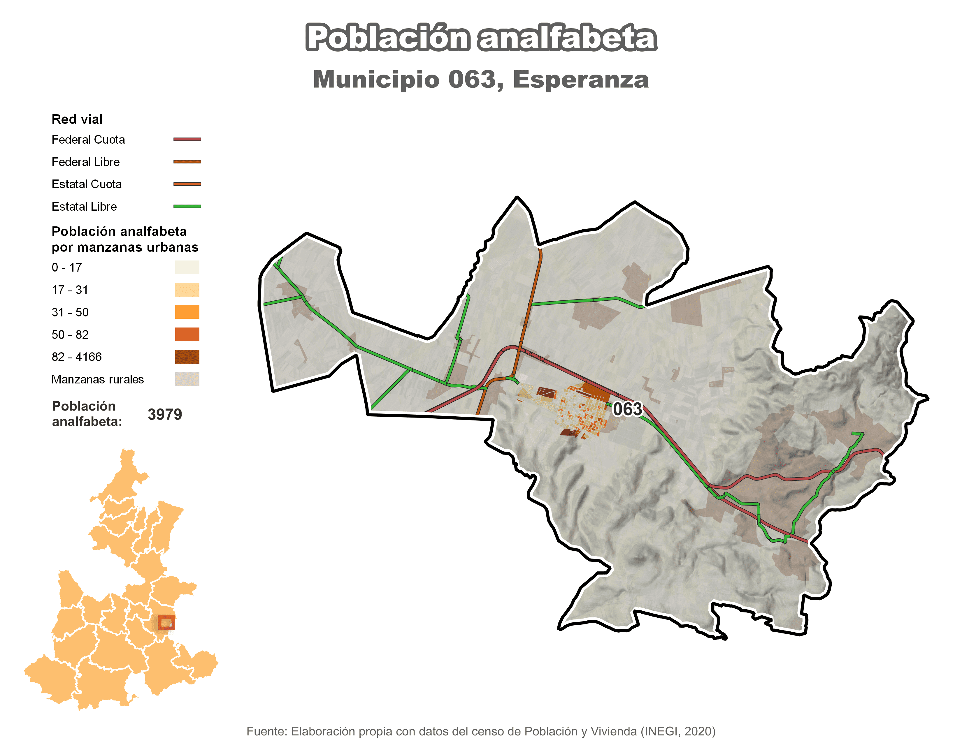 Biblioteca de Mapas - Población analfabeta municipio de Esperanza