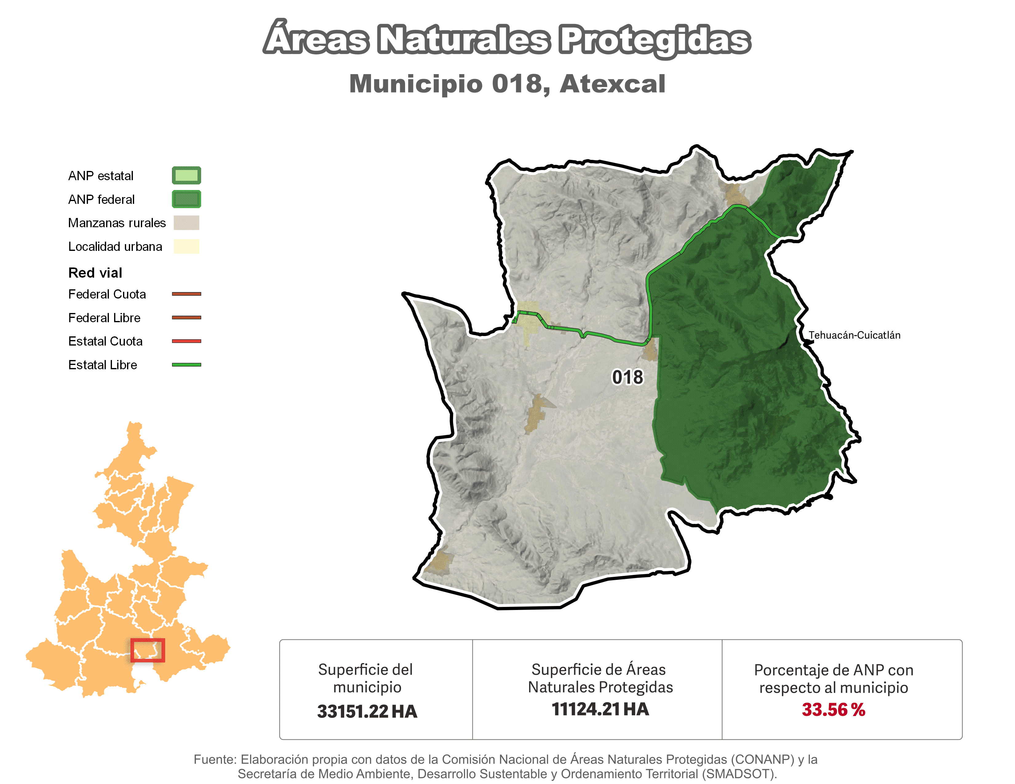 Biblioteca de Mapas - Áreas Naturales Protegidas (ANP) en municipio de Atexcal