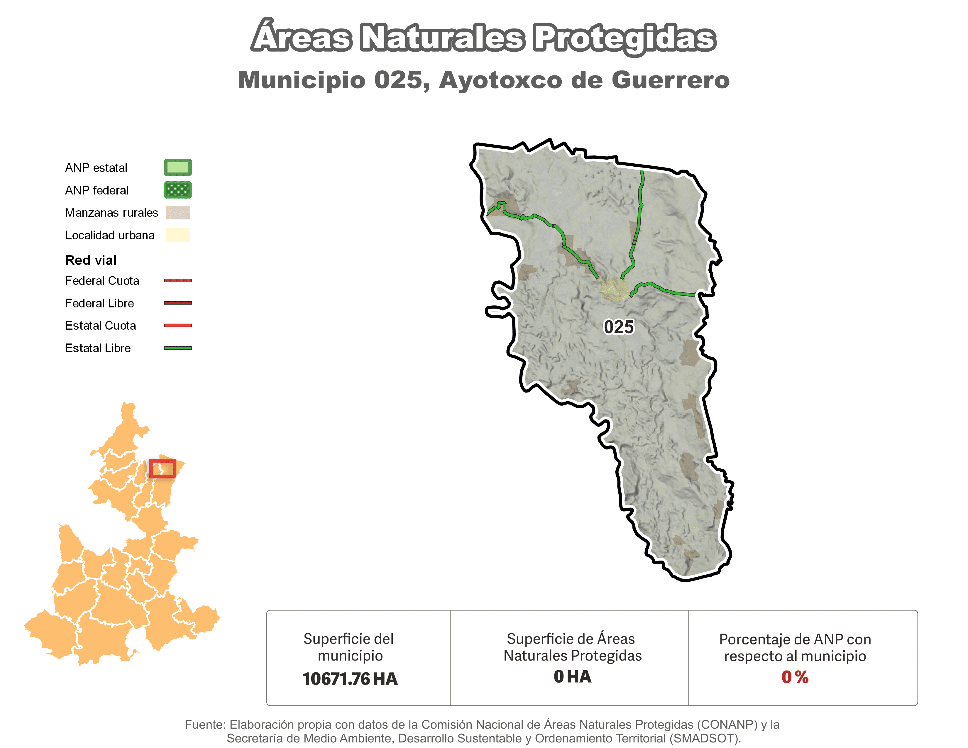 Biblioteca de Mapas - Áreas Naturales Protegidas (ANP) en municipio de Ayotoxco de Guerrero