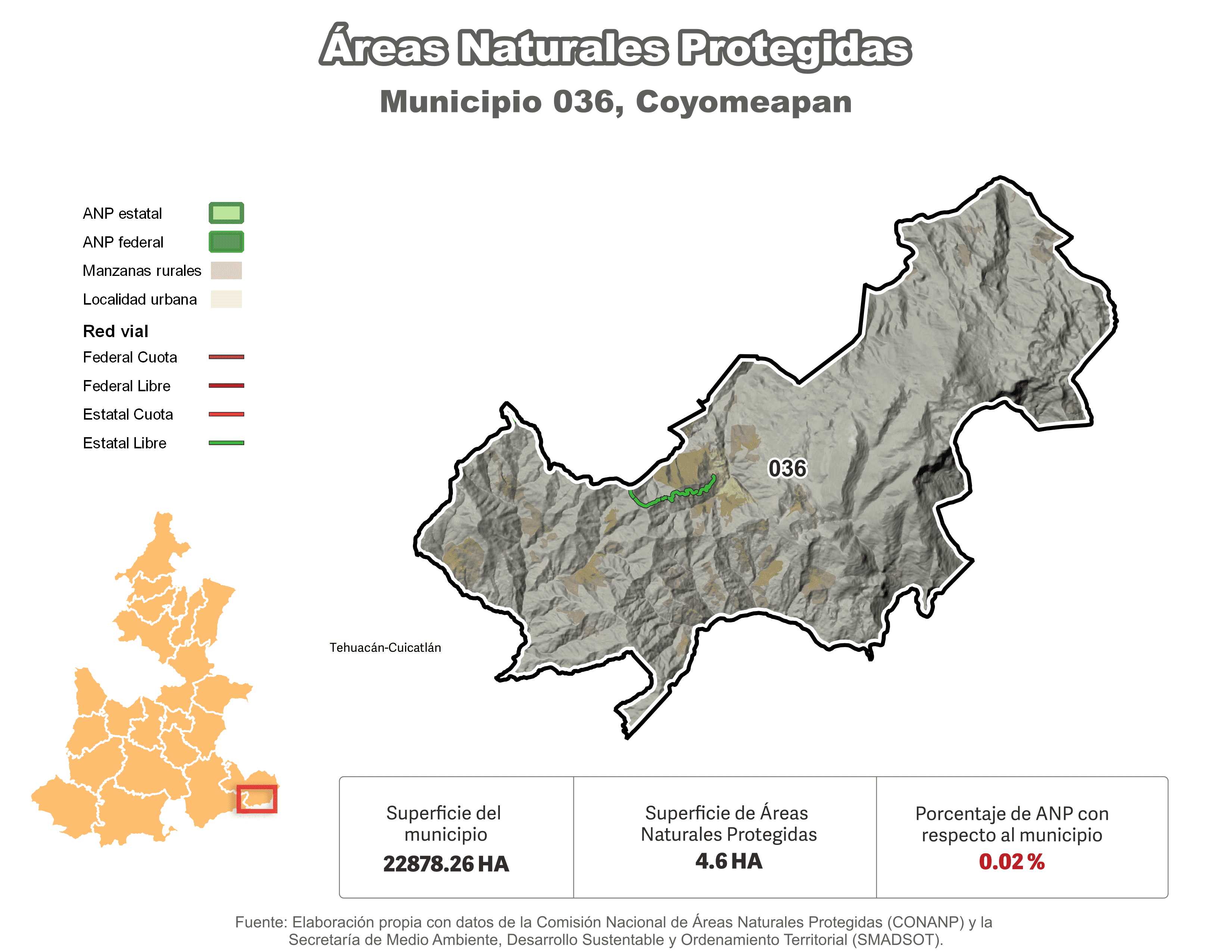 Biblioteca de Mapas - Áreas Naturales Protegidas (ANP) en municipio de Coyomeapan