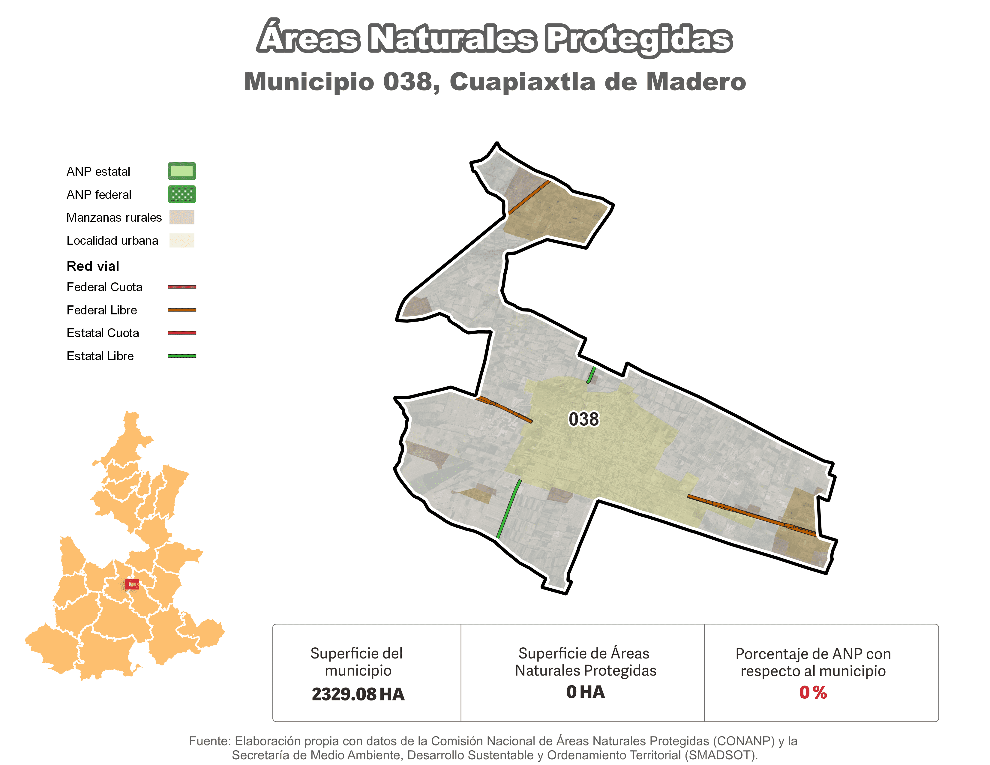 Biblioteca de Mapas - Áreas Naturales Protegidas (ANP) en municipio de Cuapiaxtla de Madero