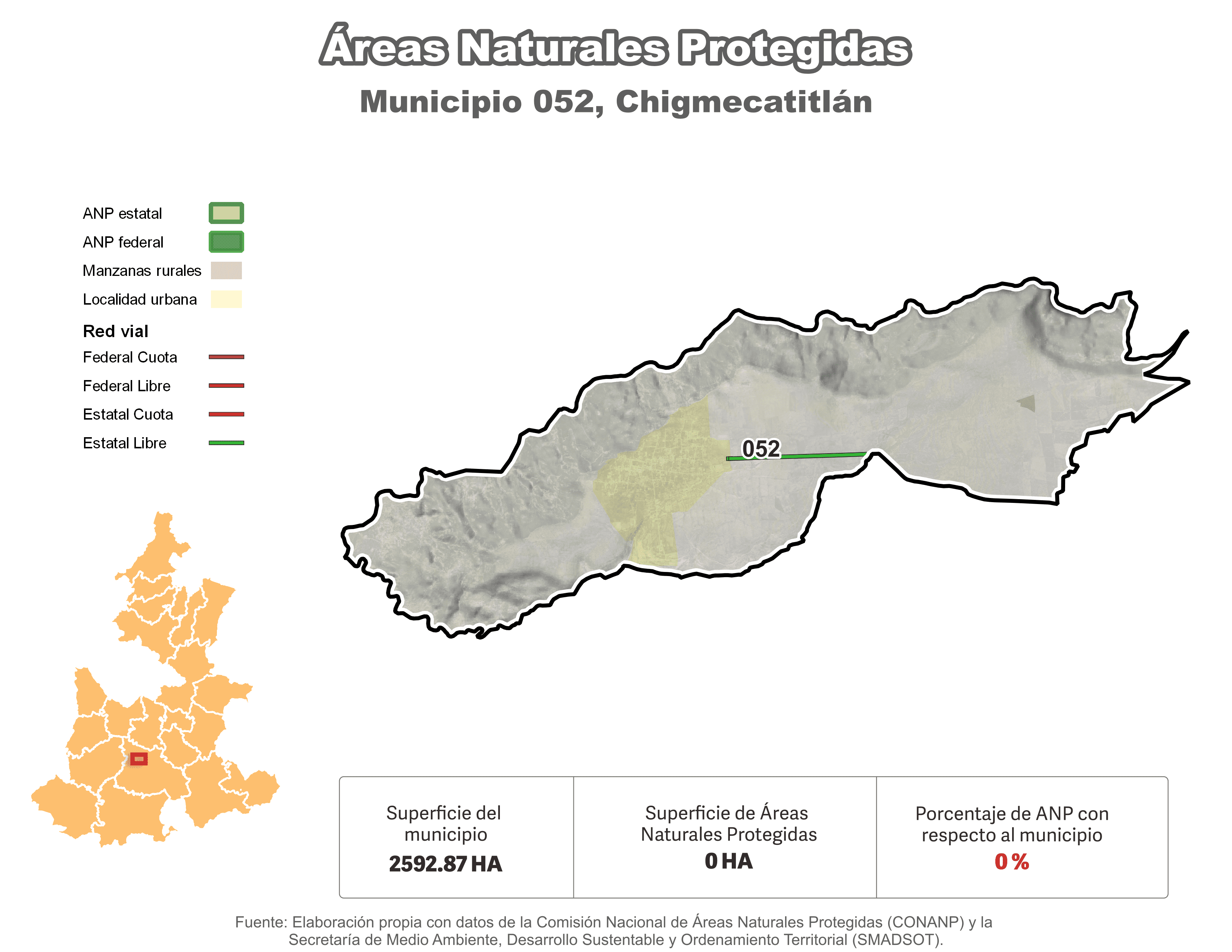 Biblioteca de Mapas - Áreas Naturales Protegidas (ANP) en municipio de Chigmecatitlán