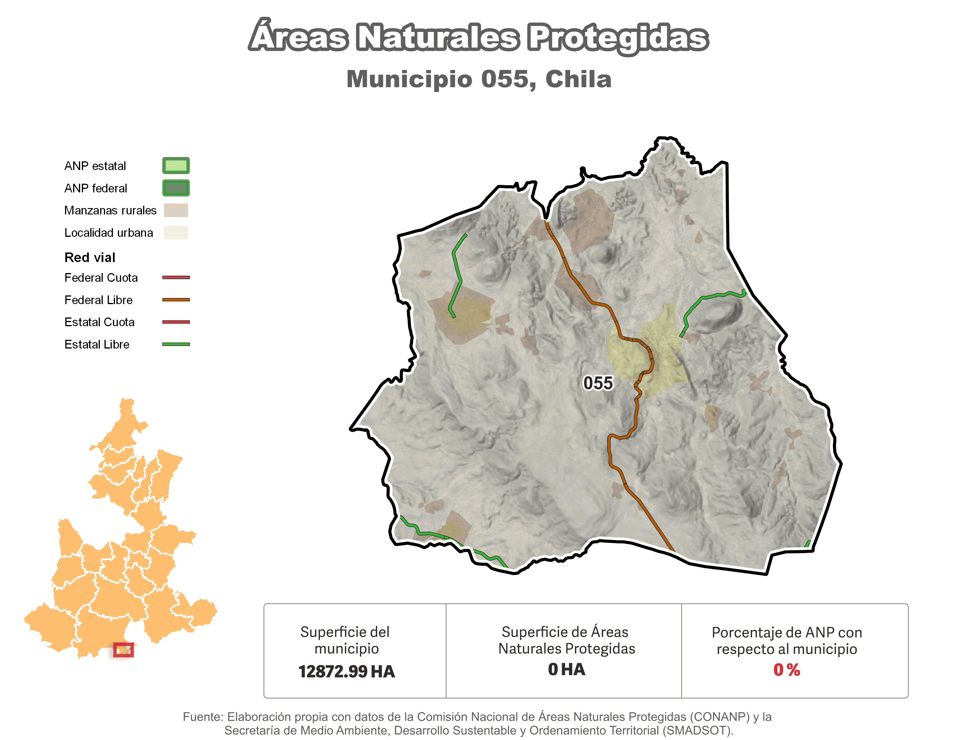 Biblioteca de Mapas - Áreas Naturales Protegidas (ANP) en municipio de Chila