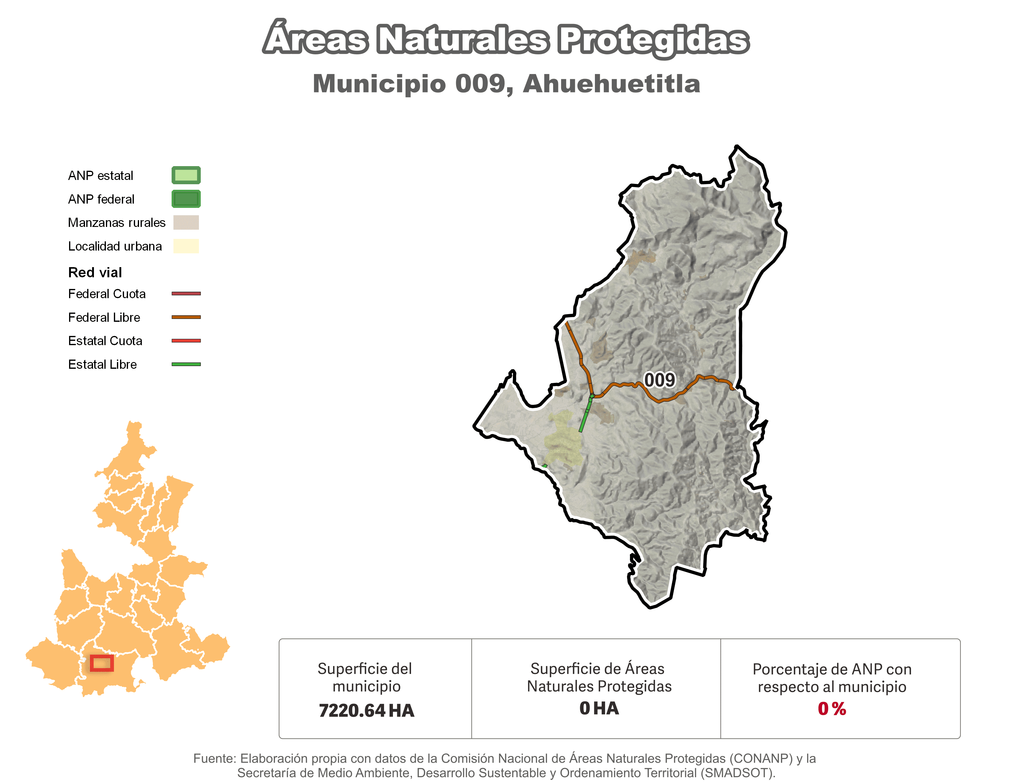 Biblioteca de Mapas - Áreas Naturales Protegidas (ANP) en municipio de Ahuehuetitla