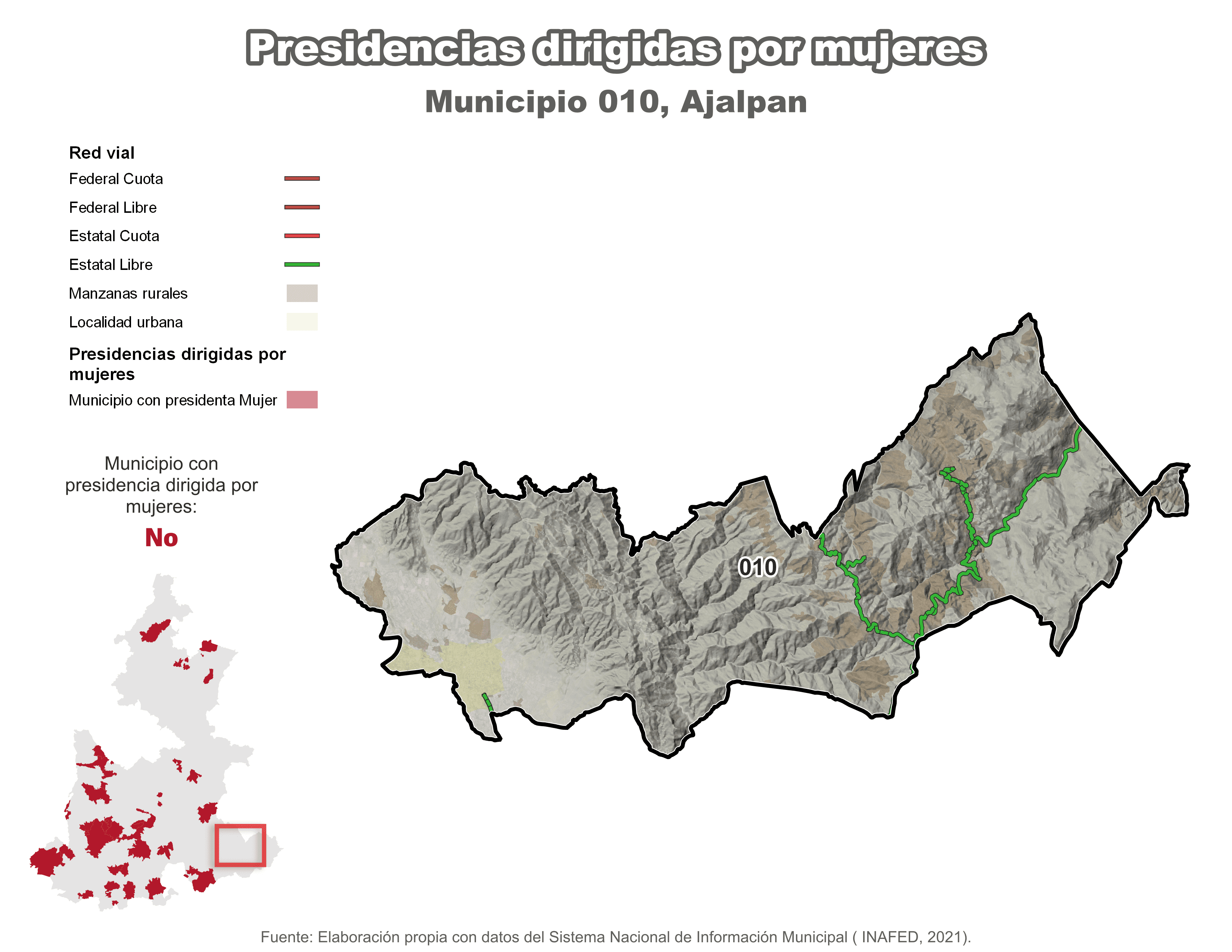 Biblioteca de Mapas - Presidencia en municipio de Ajalpan