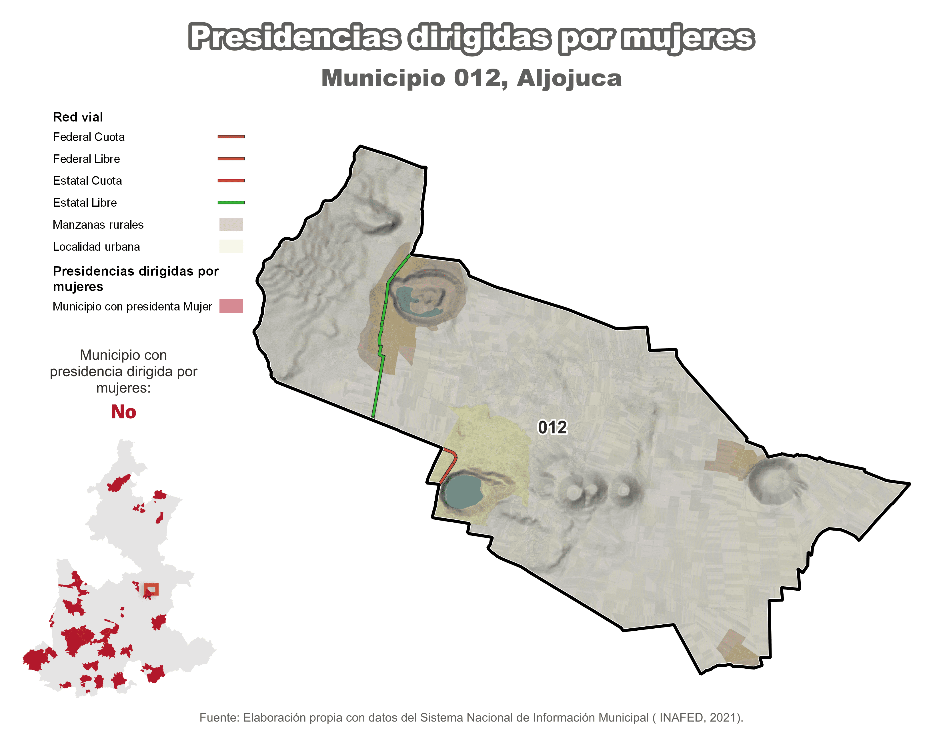 Biblioteca de Mapas - Presidencia en municipio de Aljojuca