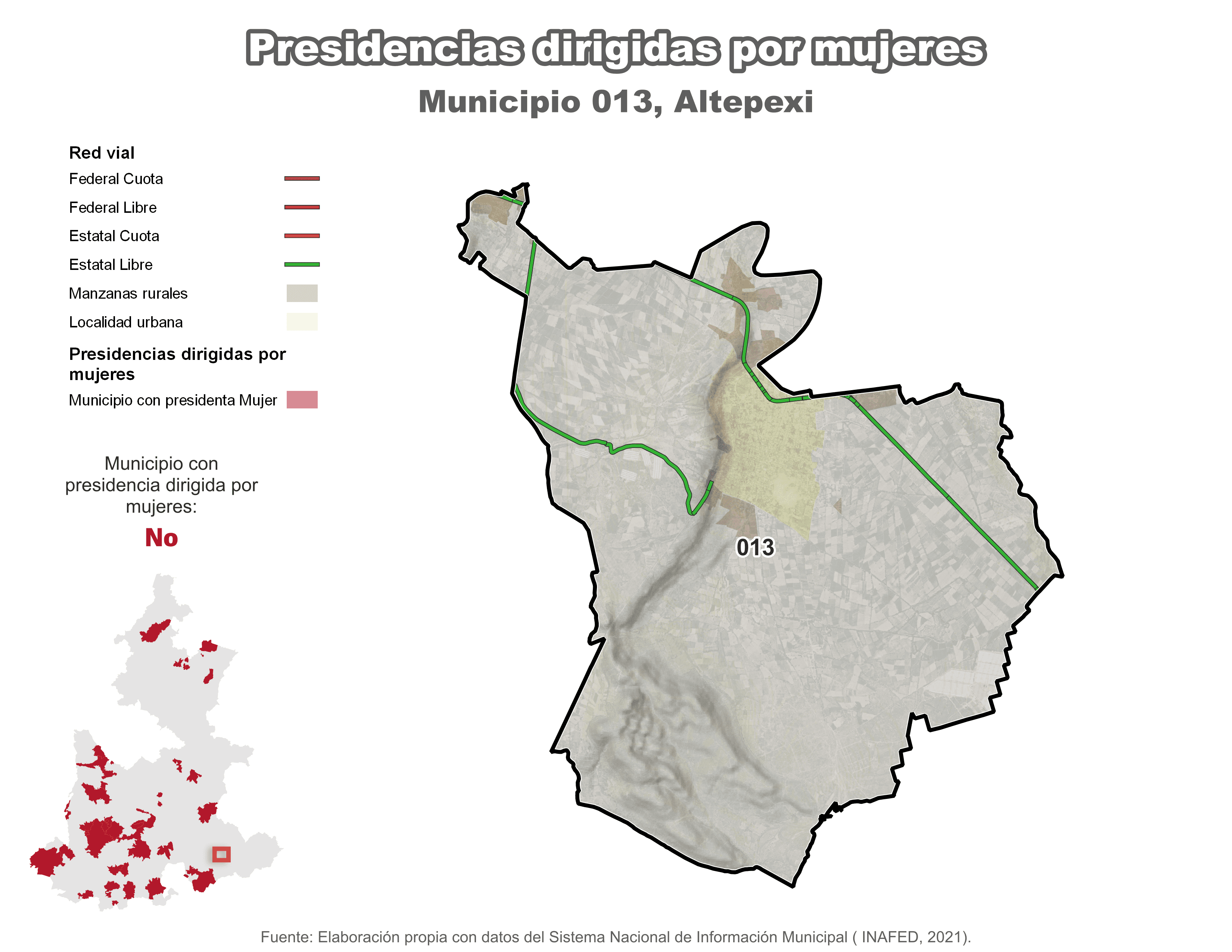 Biblioteca de Mapas - Presidencia en municipio de Altepexi