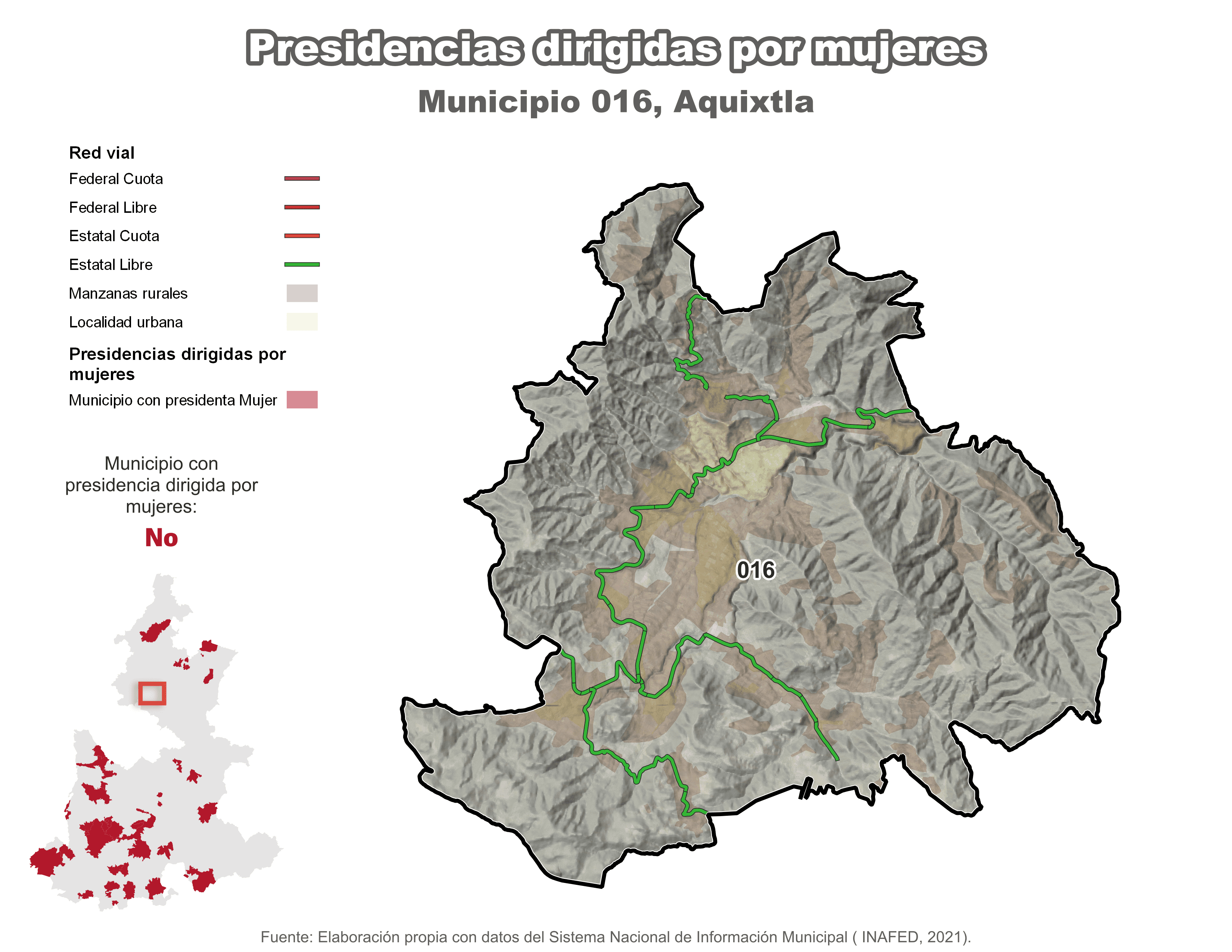 Biblioteca de Mapas - Presidencia en municipio de Aquixtla