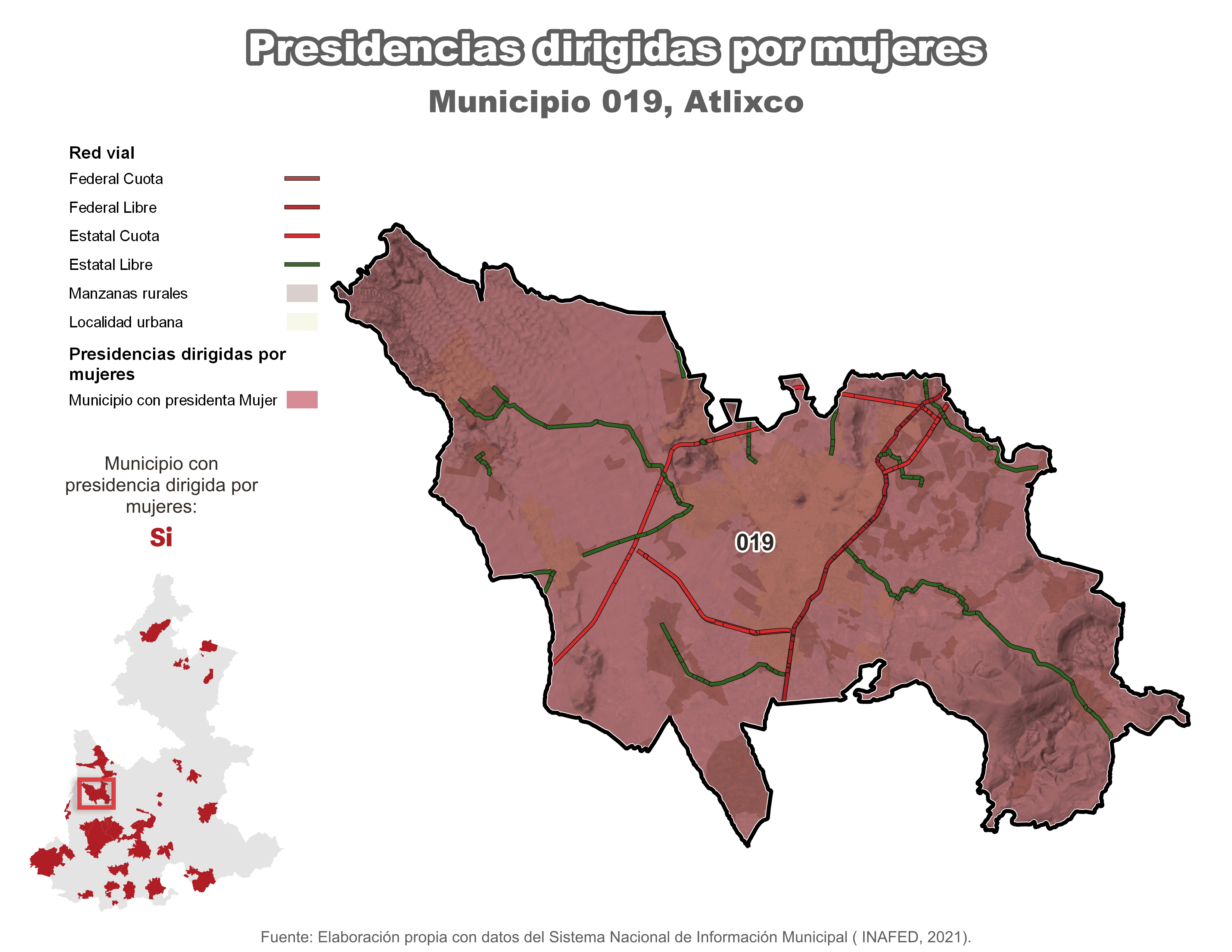 Biblioteca de Mapas - Presidencia en municipio de Atlixco