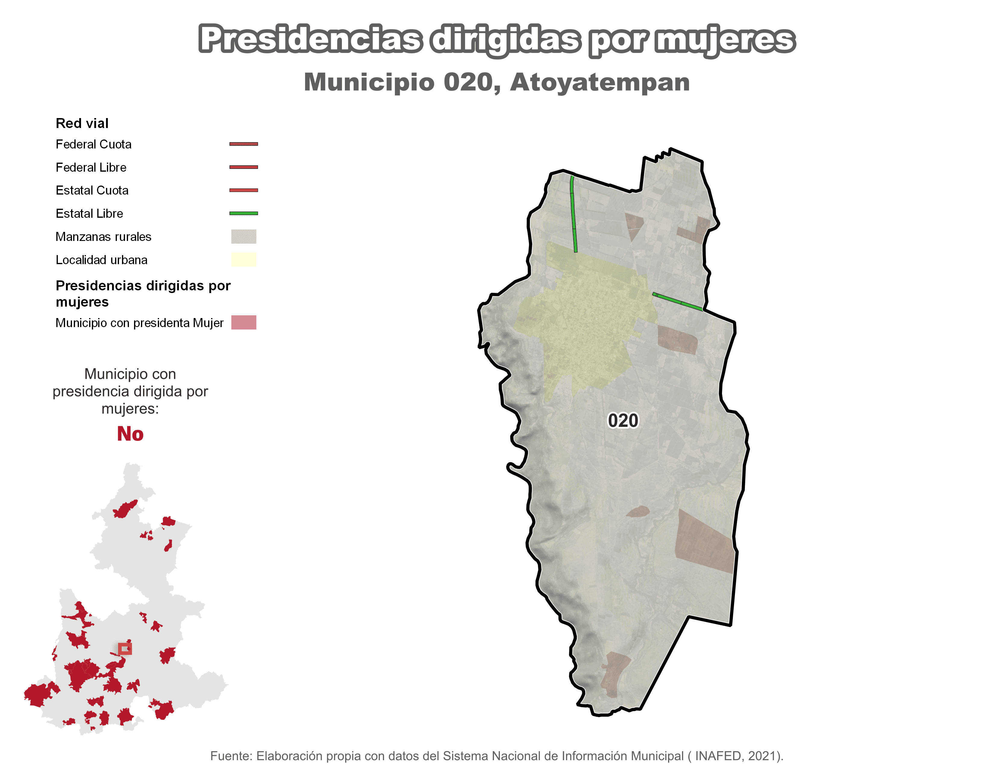 Biblioteca de Mapas - Presidencia en municipio de Atoyatempan