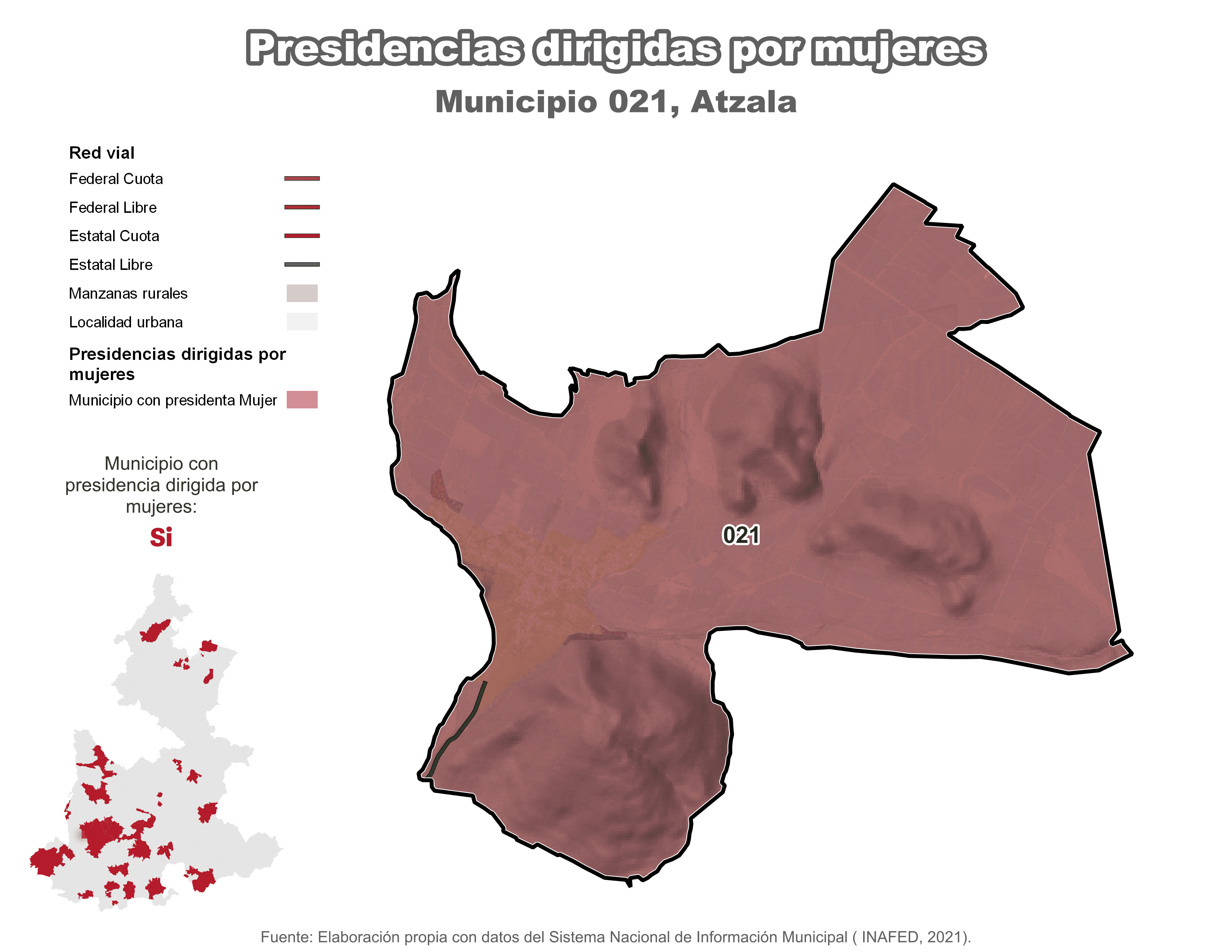 Biblioteca de Mapas - Presidencia en municipio de Atzala