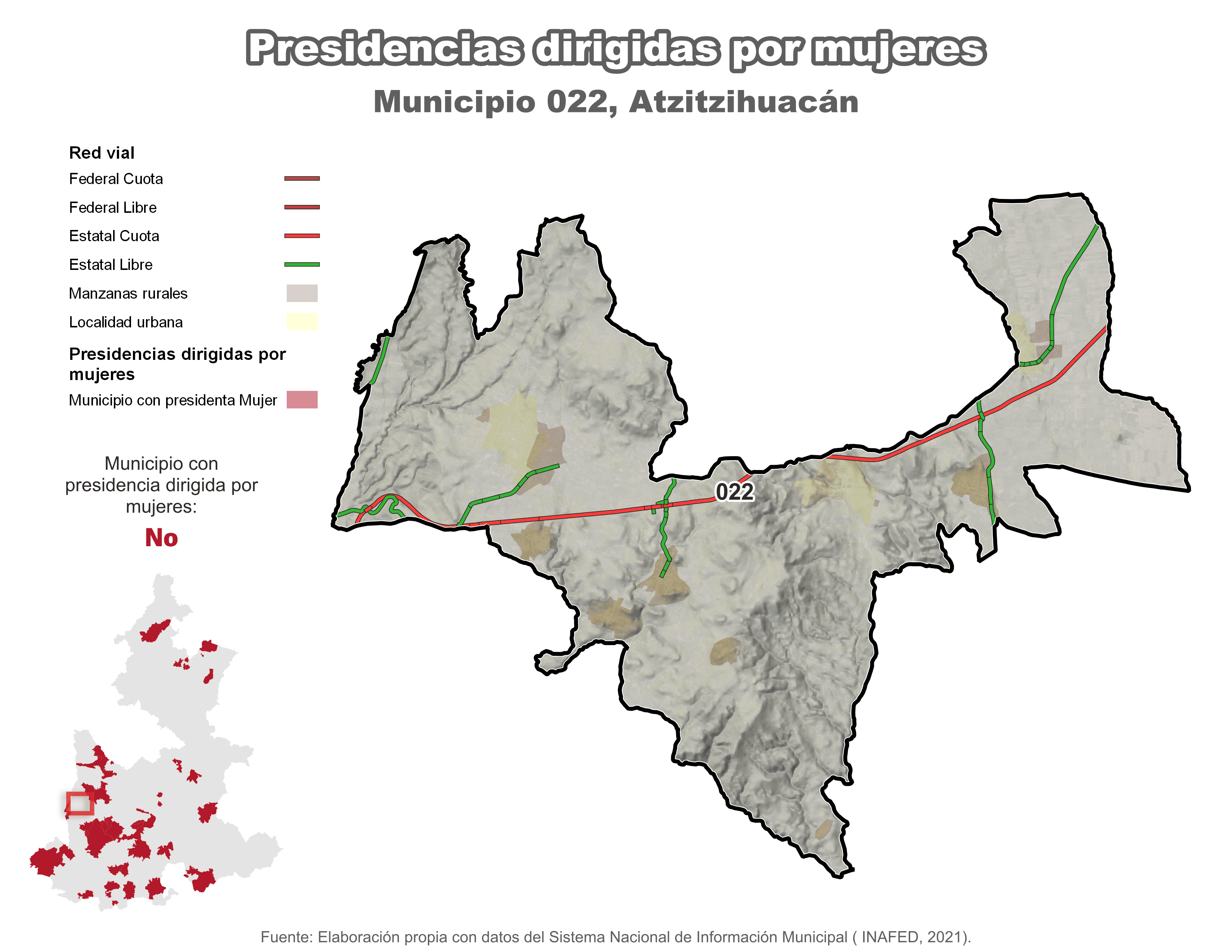 Biblioteca de Mapas - Presidencia en municipio de Atzitzihuacán