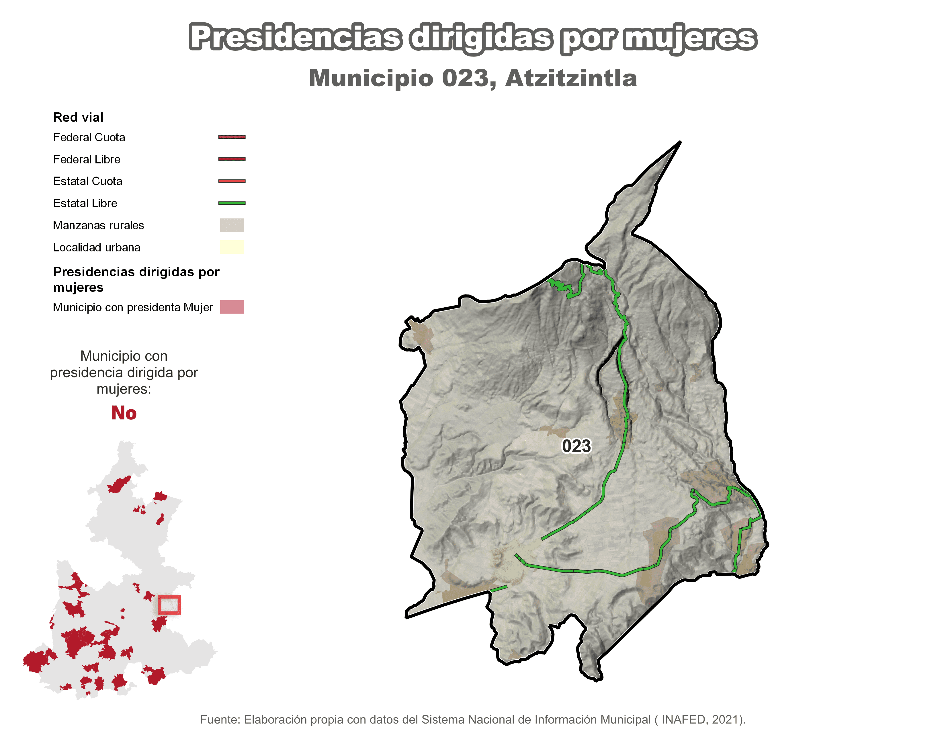 Biblioteca de Mapas - Presidencia en municipio de Atzitzintla