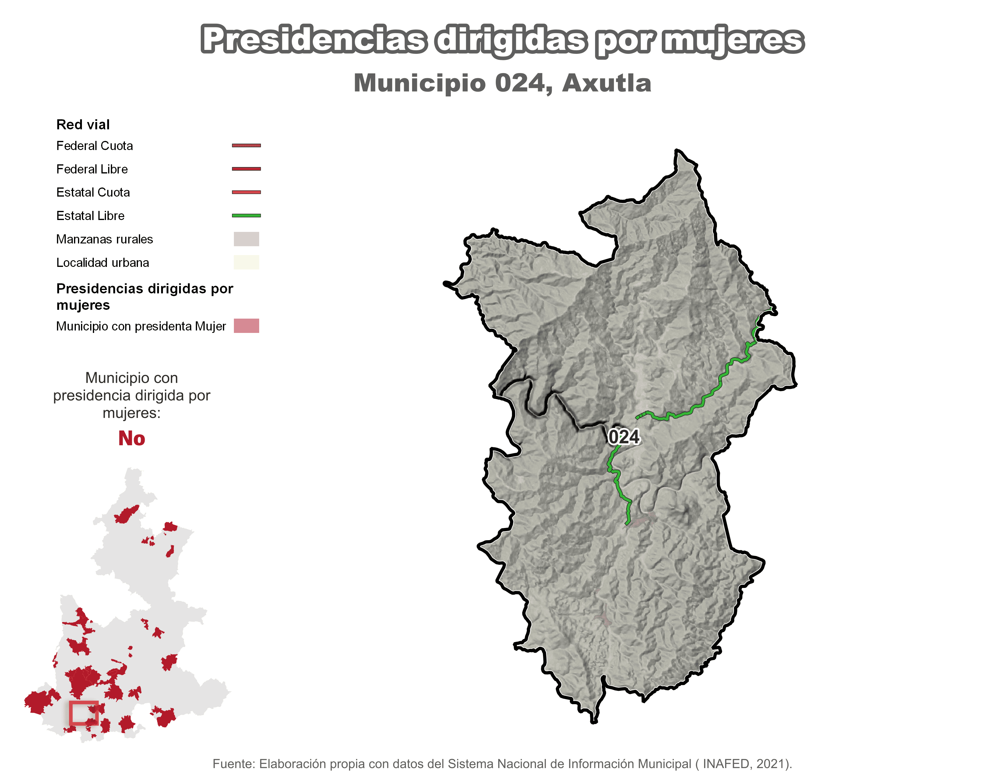 Biblioteca de Mapas - Presidencia en municipio de Axutla