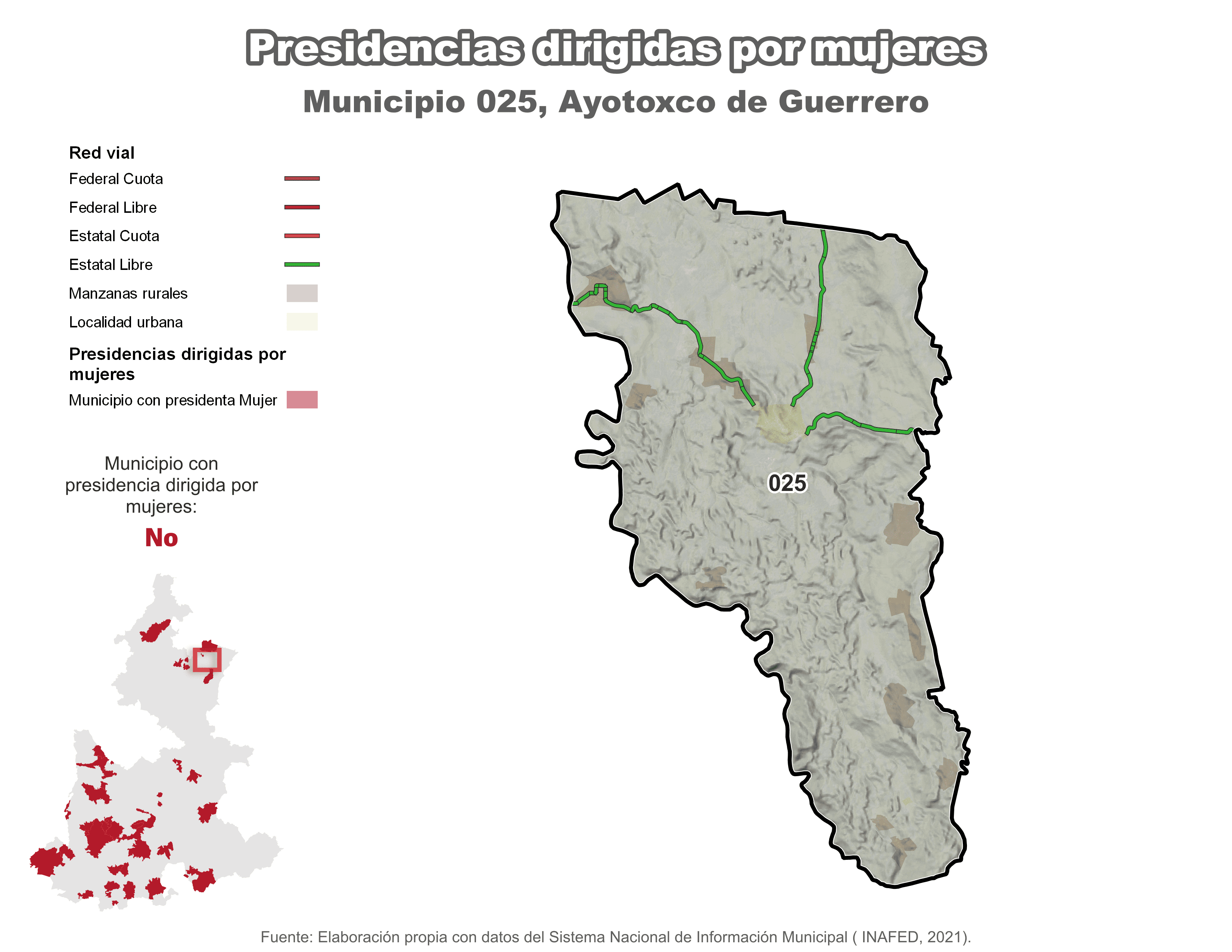 Biblioteca de Mapas - Presidencia en municipio de Ayotoxco de Guerrero