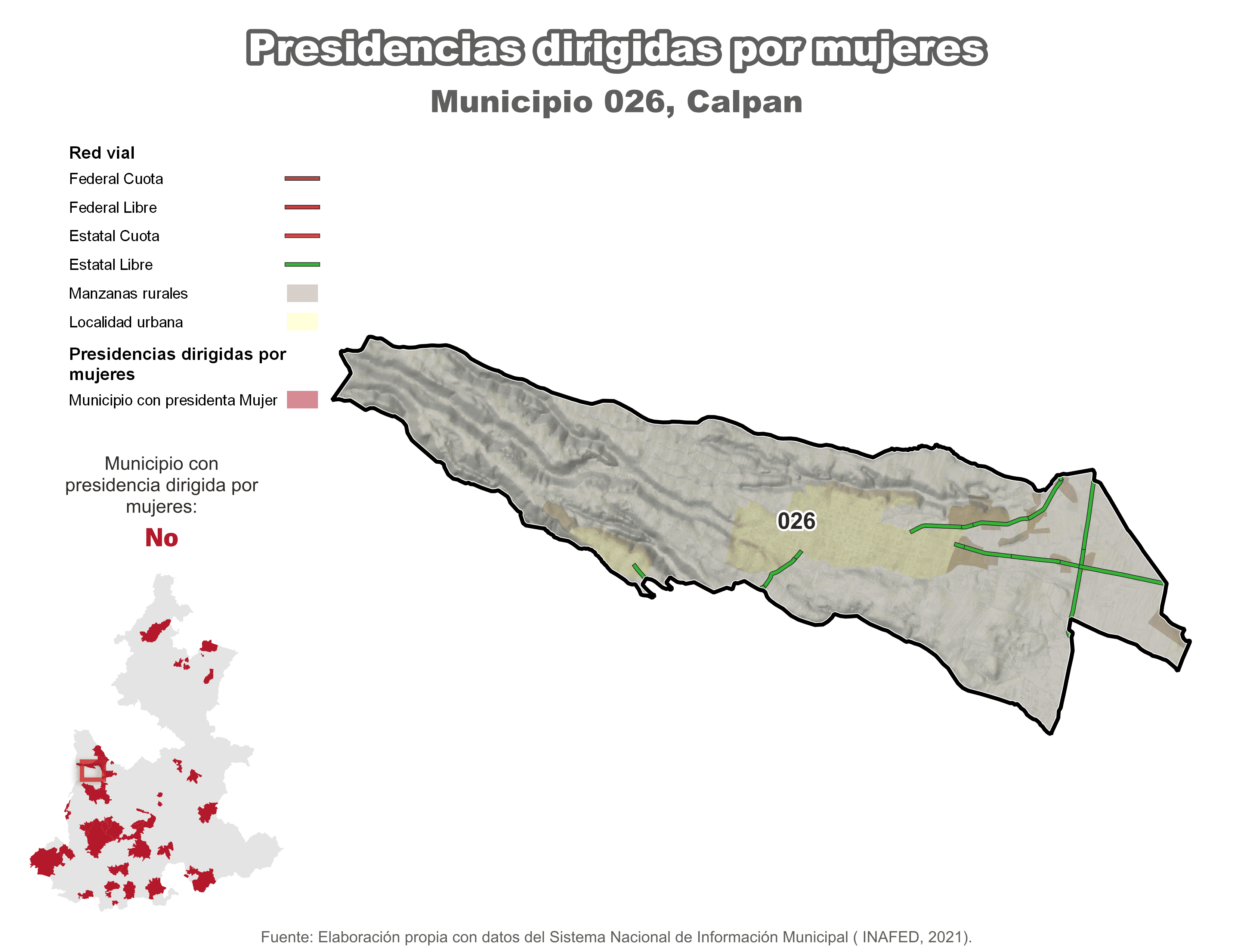 Biblioteca de Mapas - Presidencia en municipio de Calpan