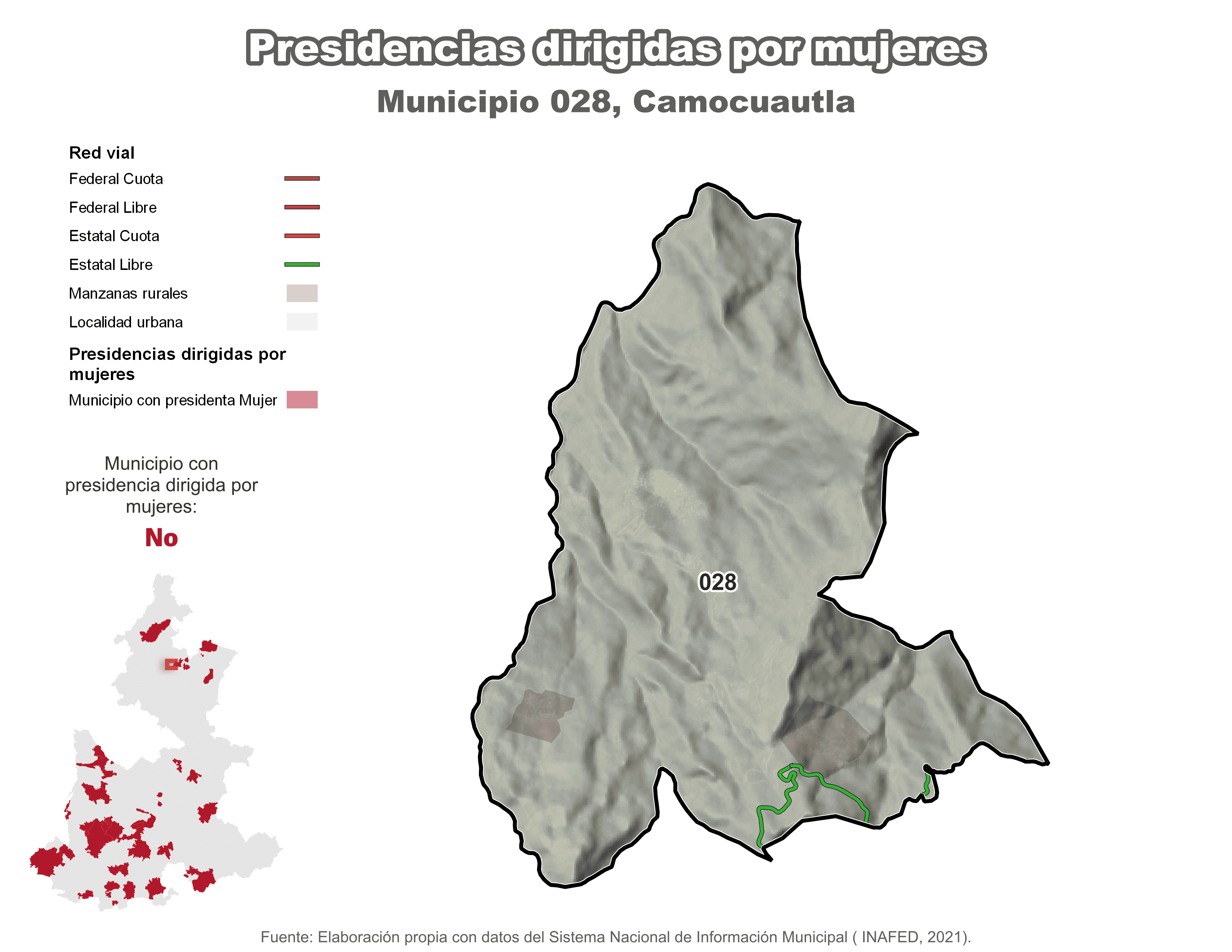 Biblioteca de Mapas - Presidencia en municipio de Camocuautla