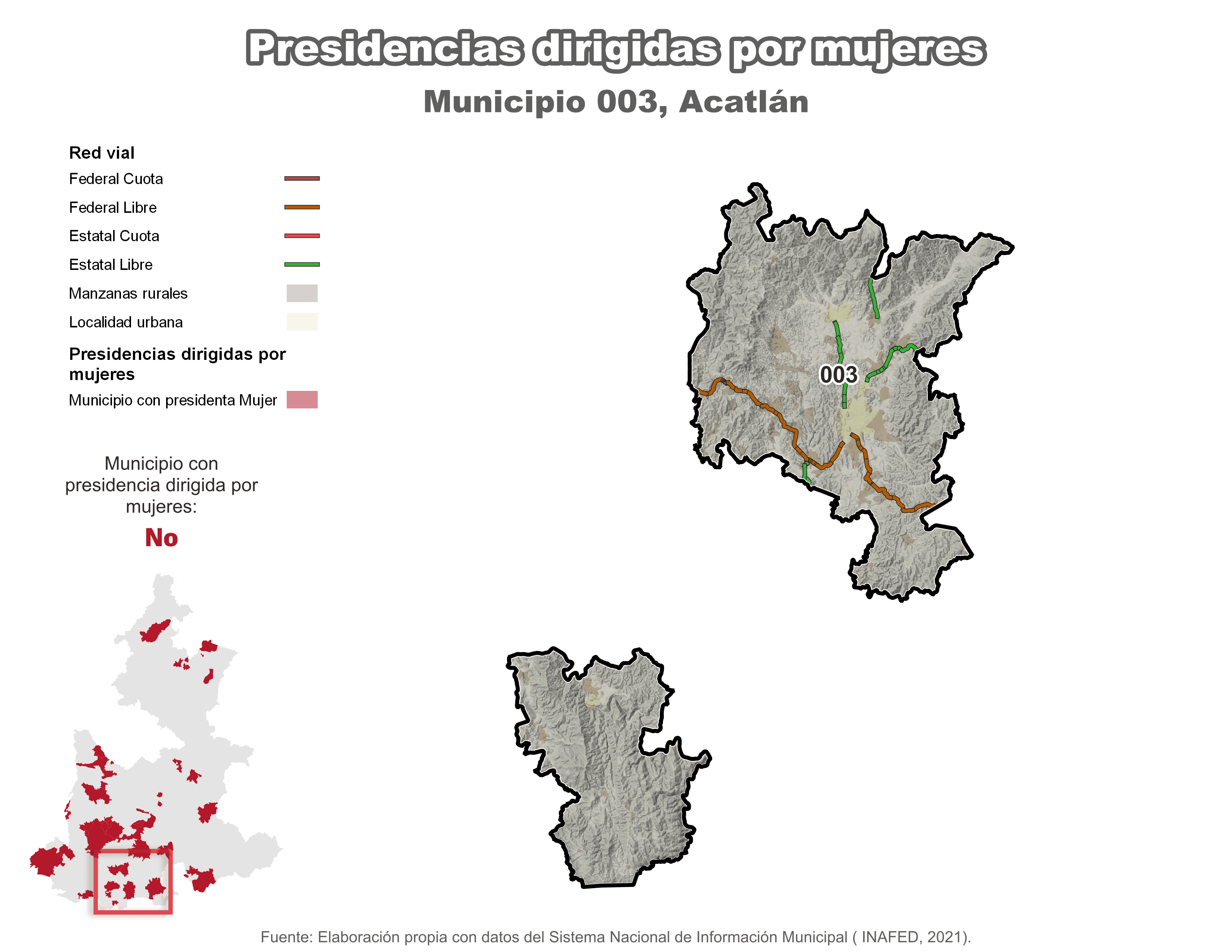 Biblioteca de Mapas - Presidencia en municipio de Acatlán