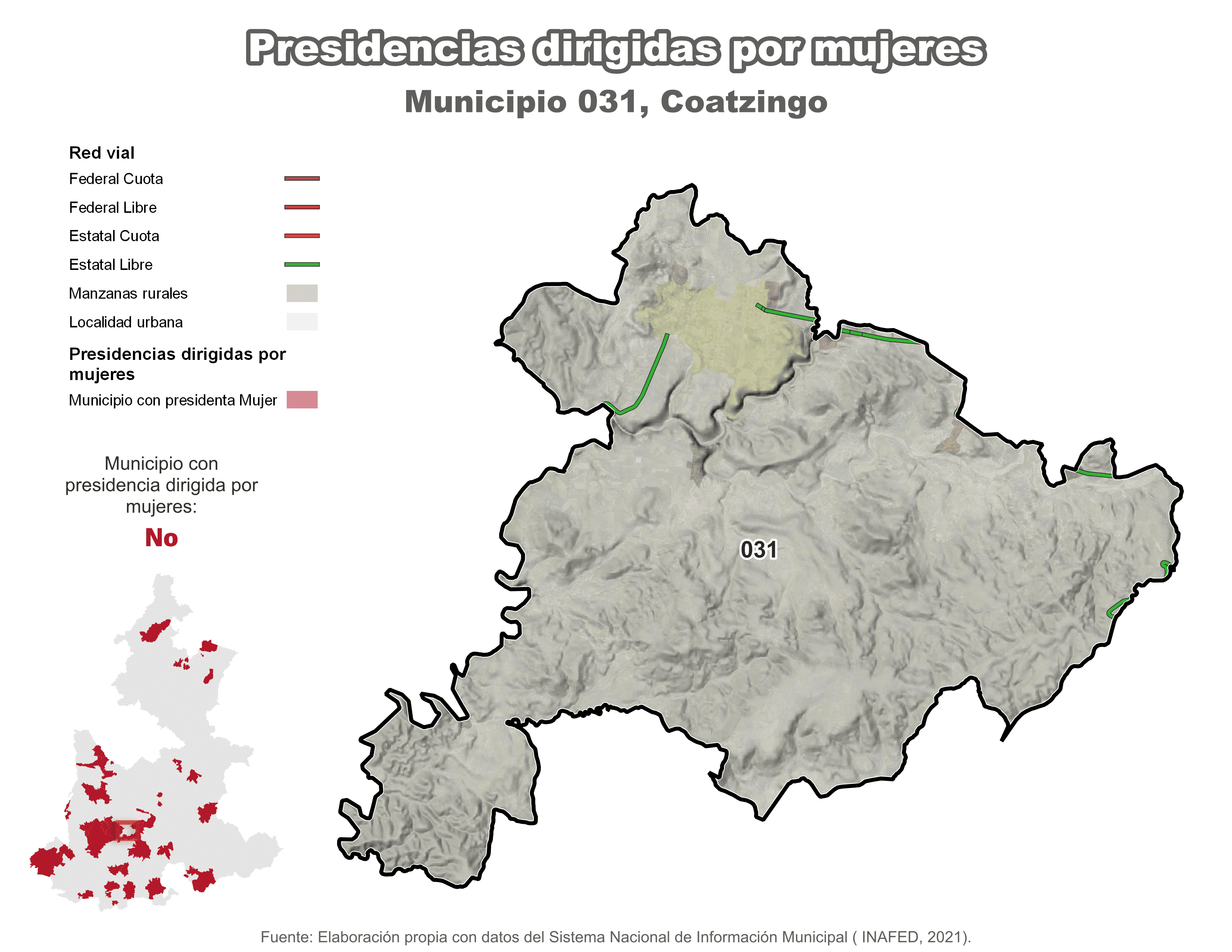 Biblioteca de Mapas - Presidencia en municipio de Coatzingo