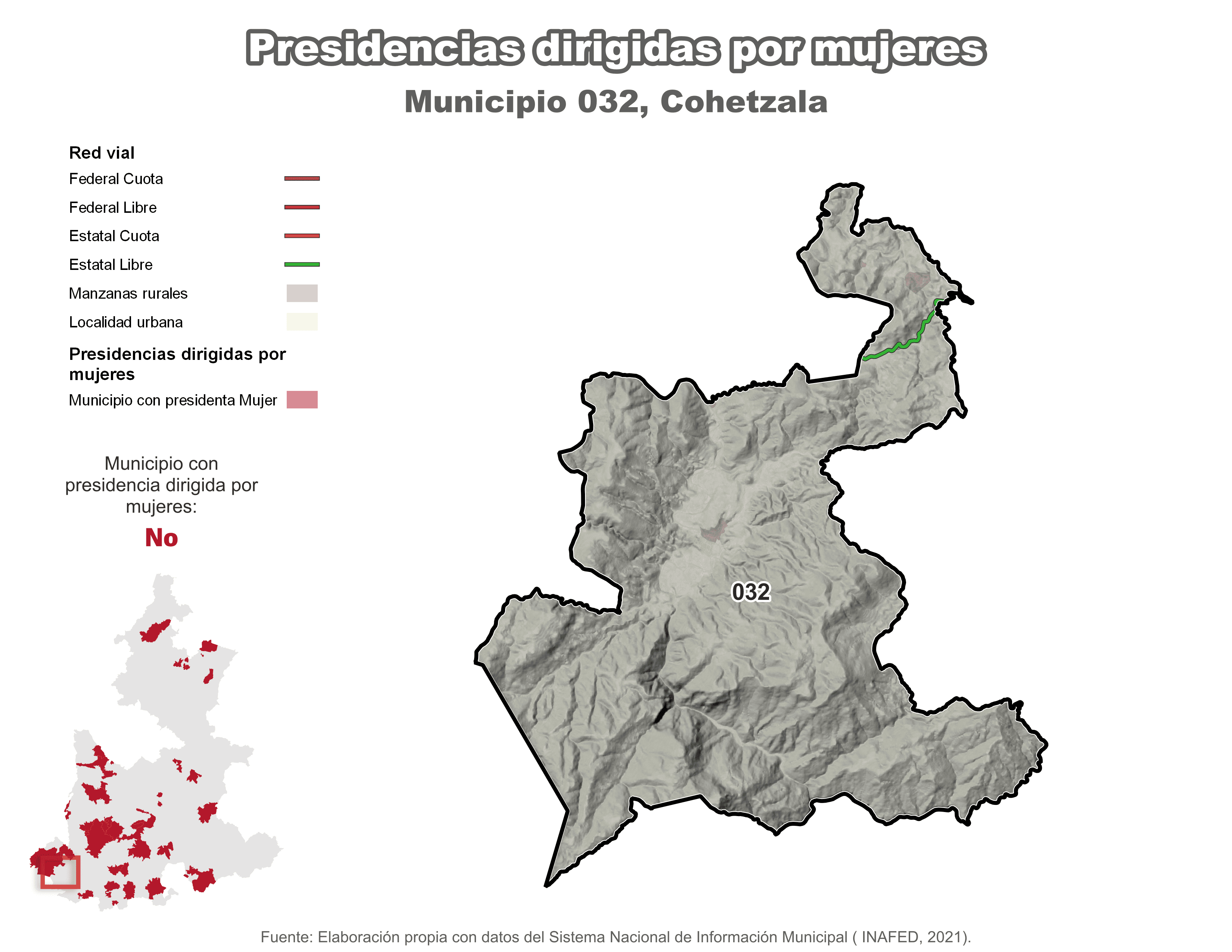 Biblioteca de Mapas - Presidencia en municipio de Cohetzala