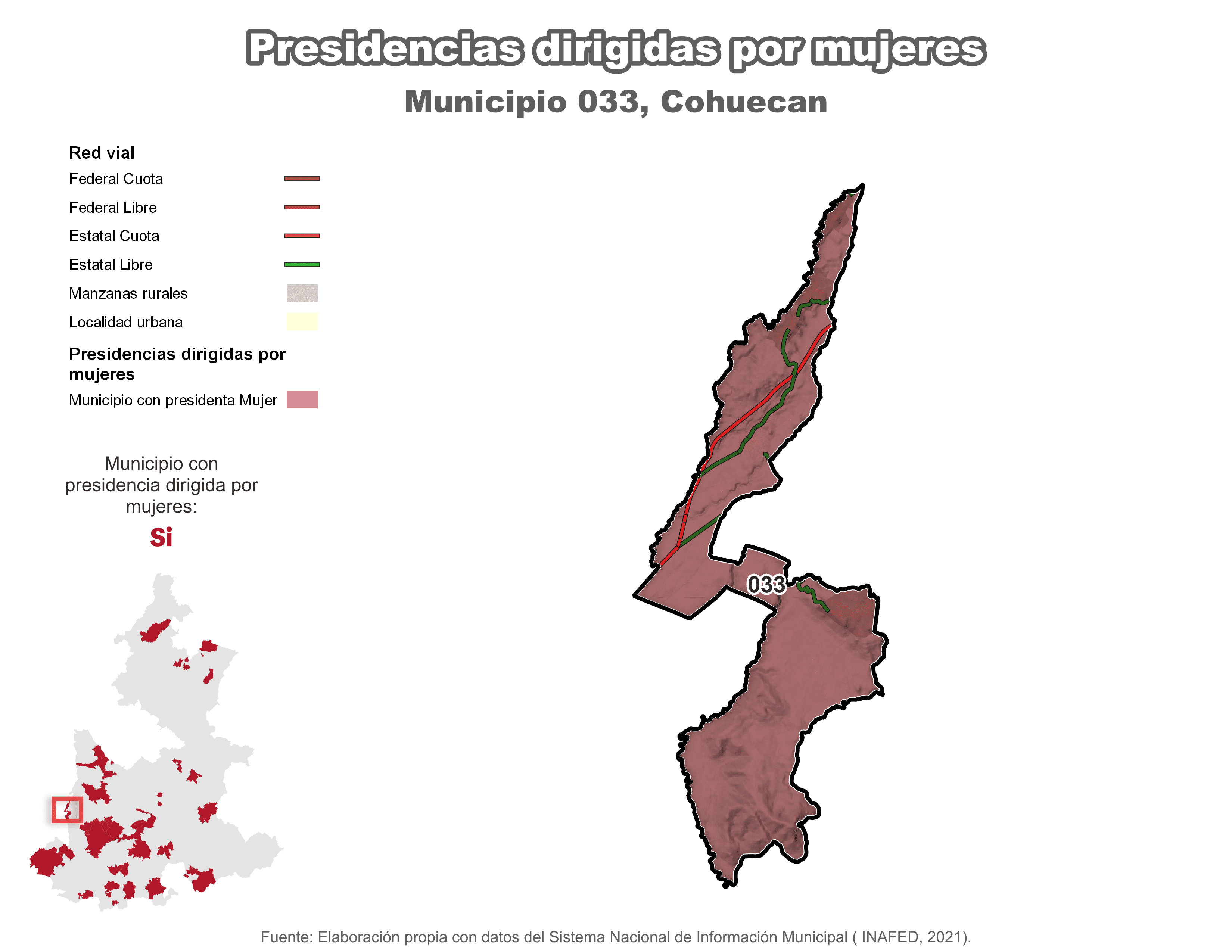 Biblioteca de Mapas - Presidencia en municipio de Cohuecan