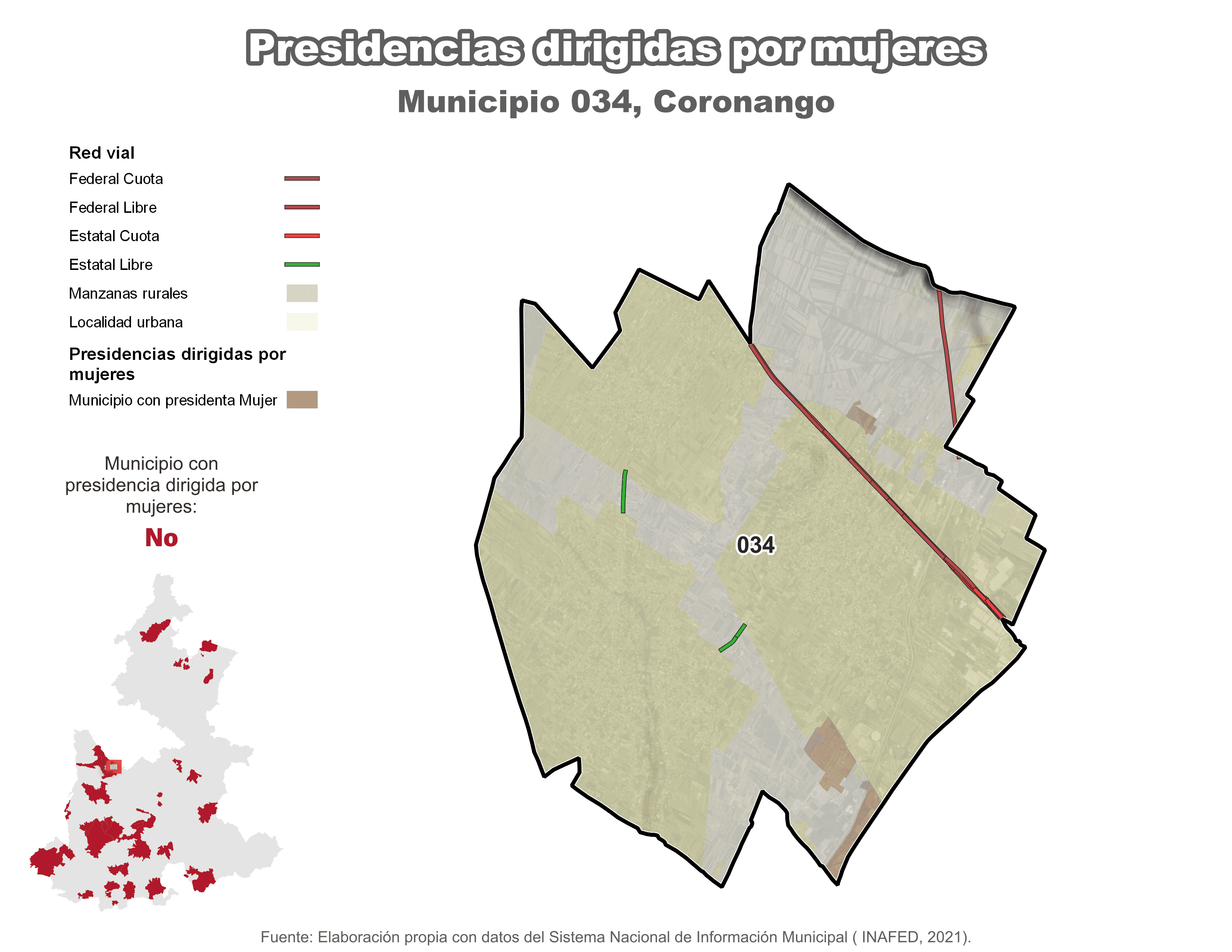 Biblioteca de Mapas - Presidencia en municipio de Coronango