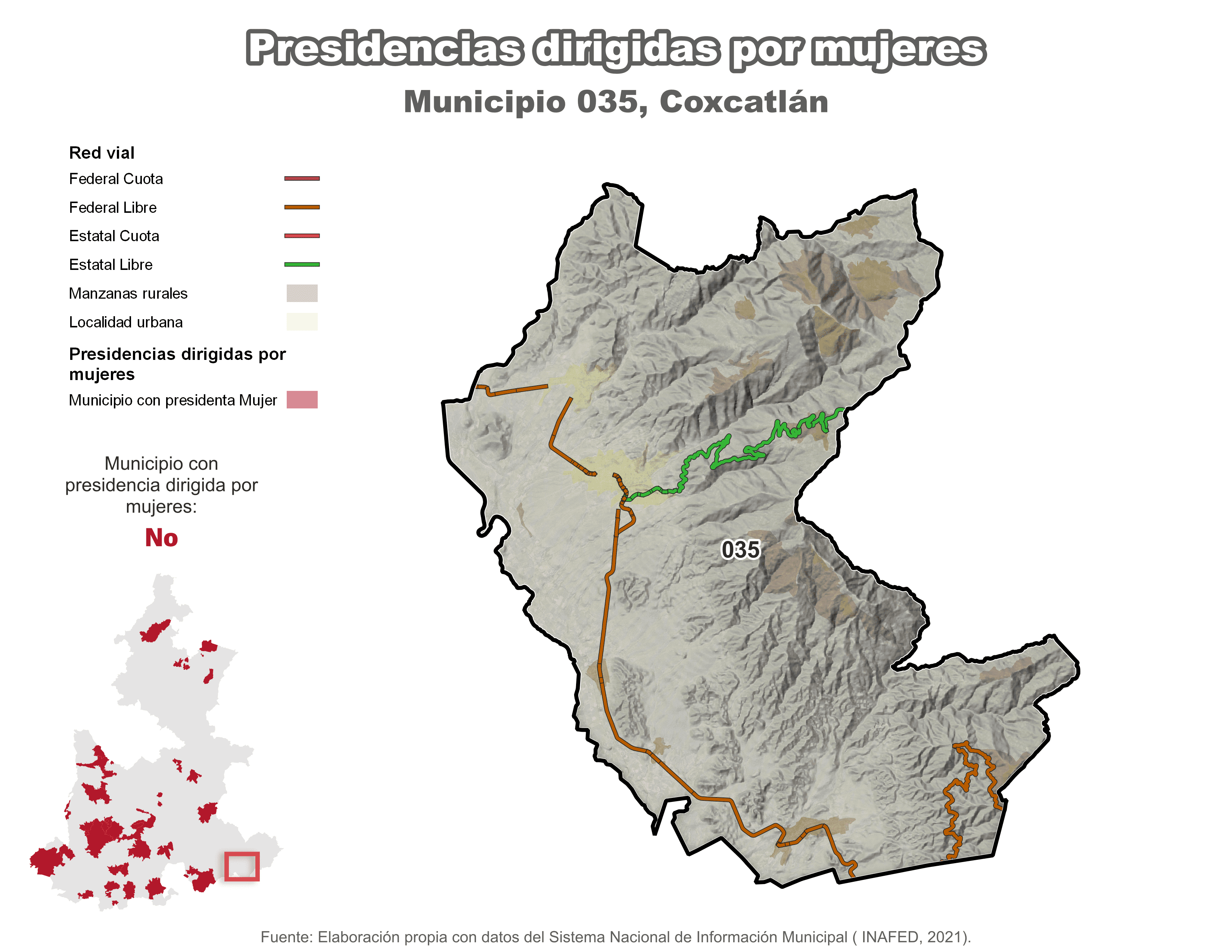 Biblioteca de Mapas - Presidencia en municipio de Coxcatlán