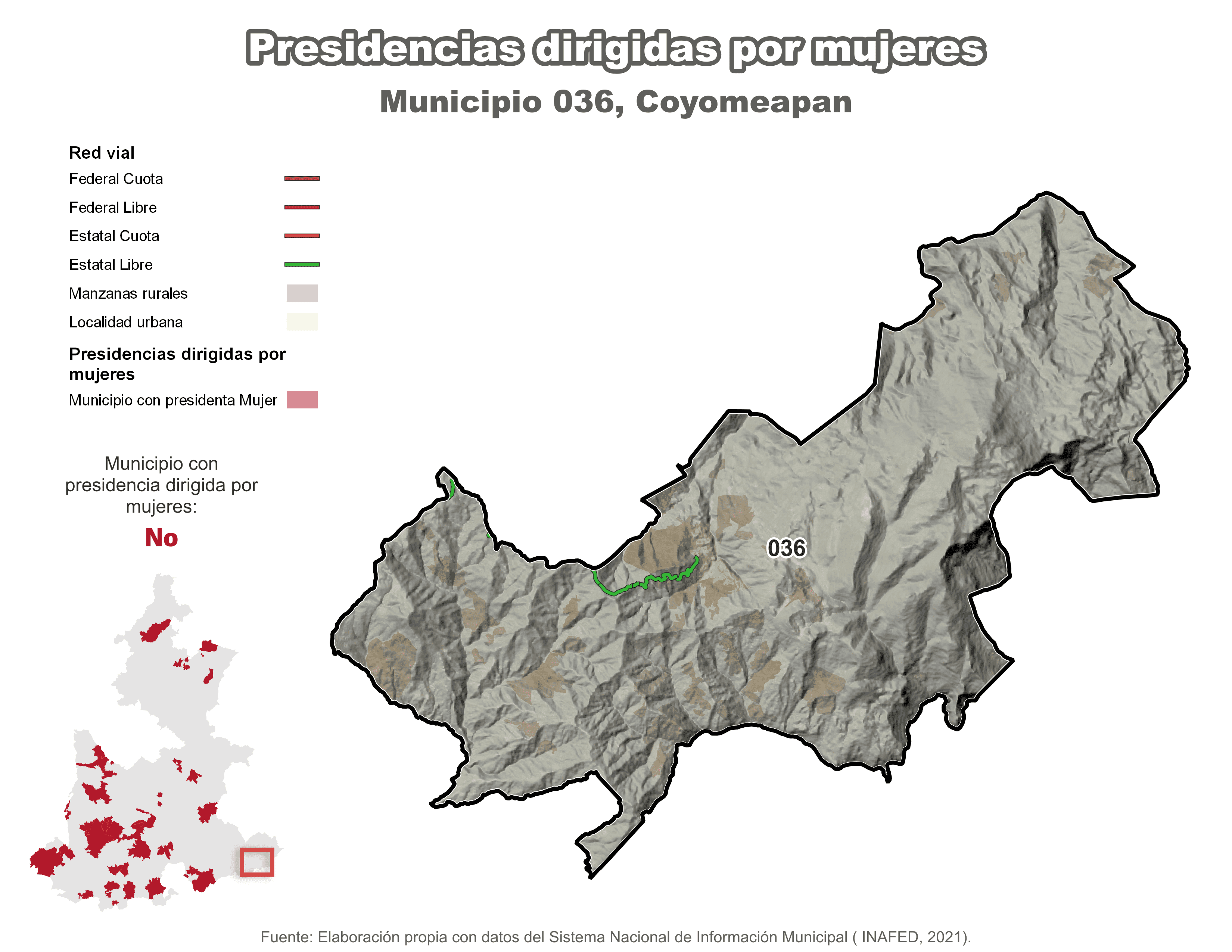 Biblioteca de Mapas - Presidencia en municipio de Coyomeapan