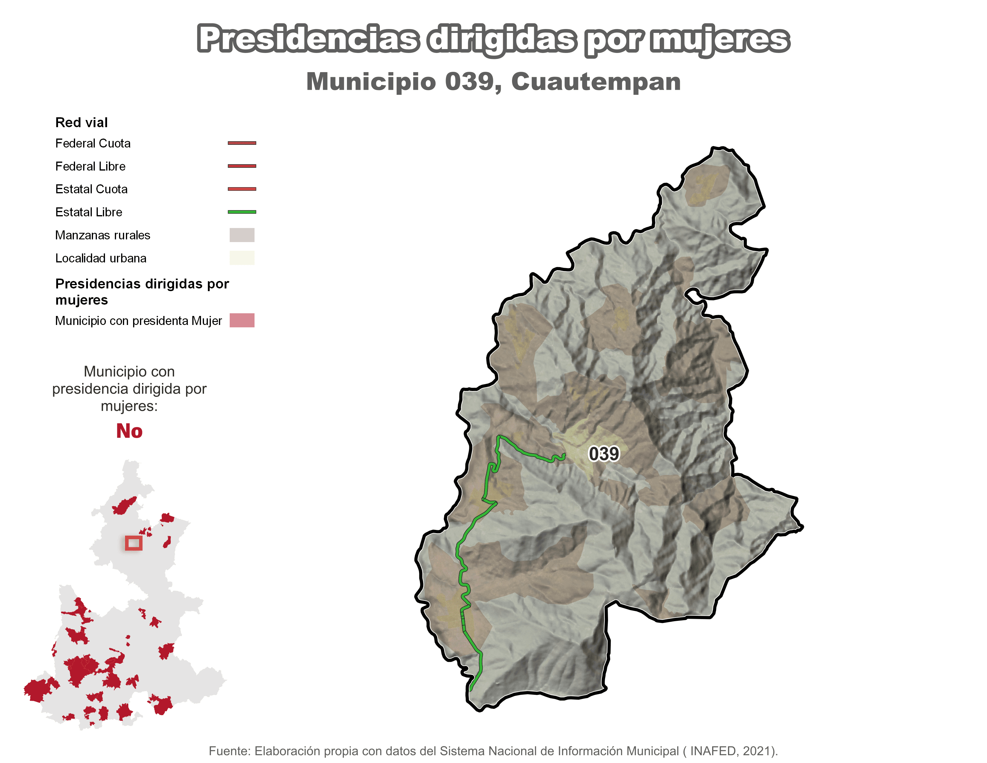 Biblioteca de Mapas - Presidencia en municipio de Cuautempan