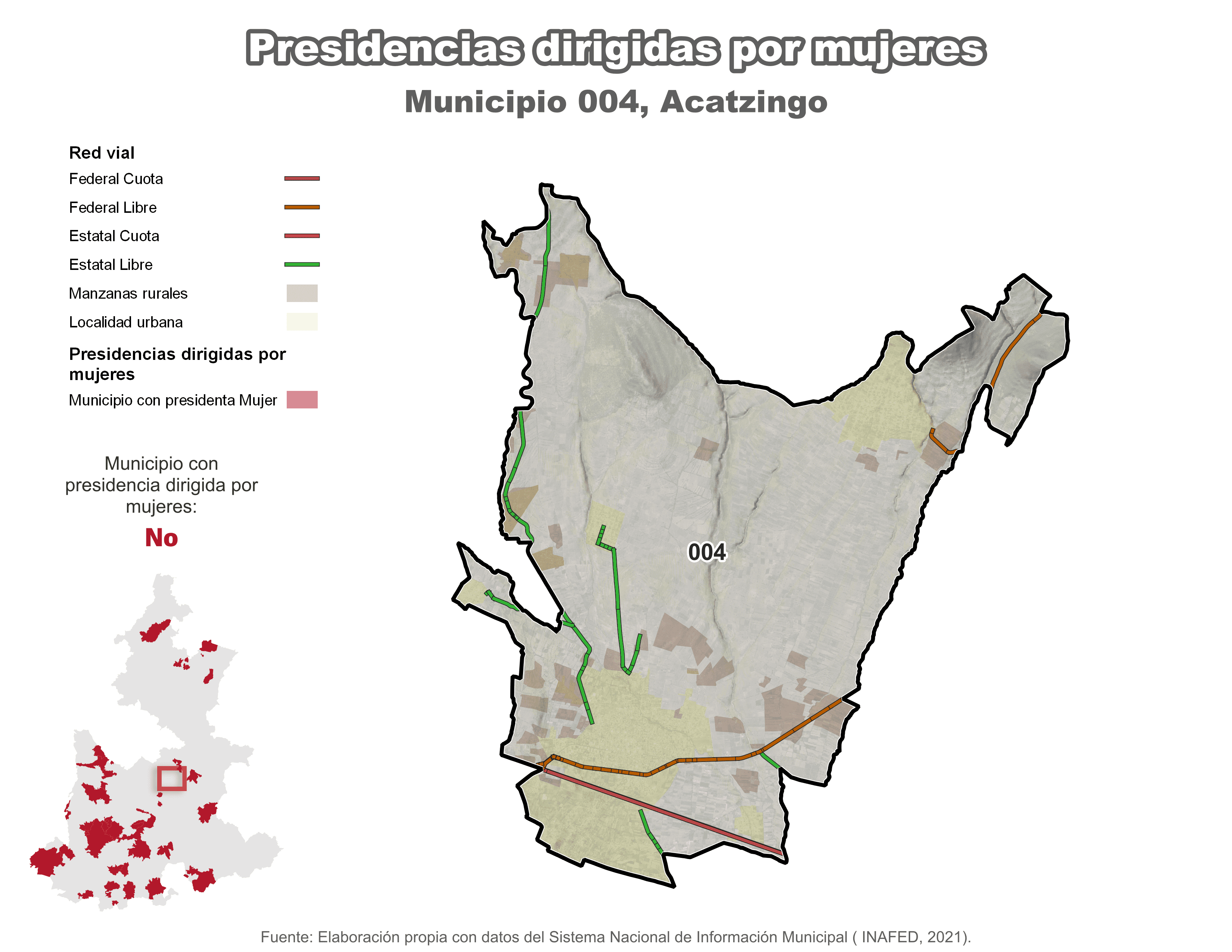 Biblioteca de Mapas - Presidencia en municipio de Acatzingo