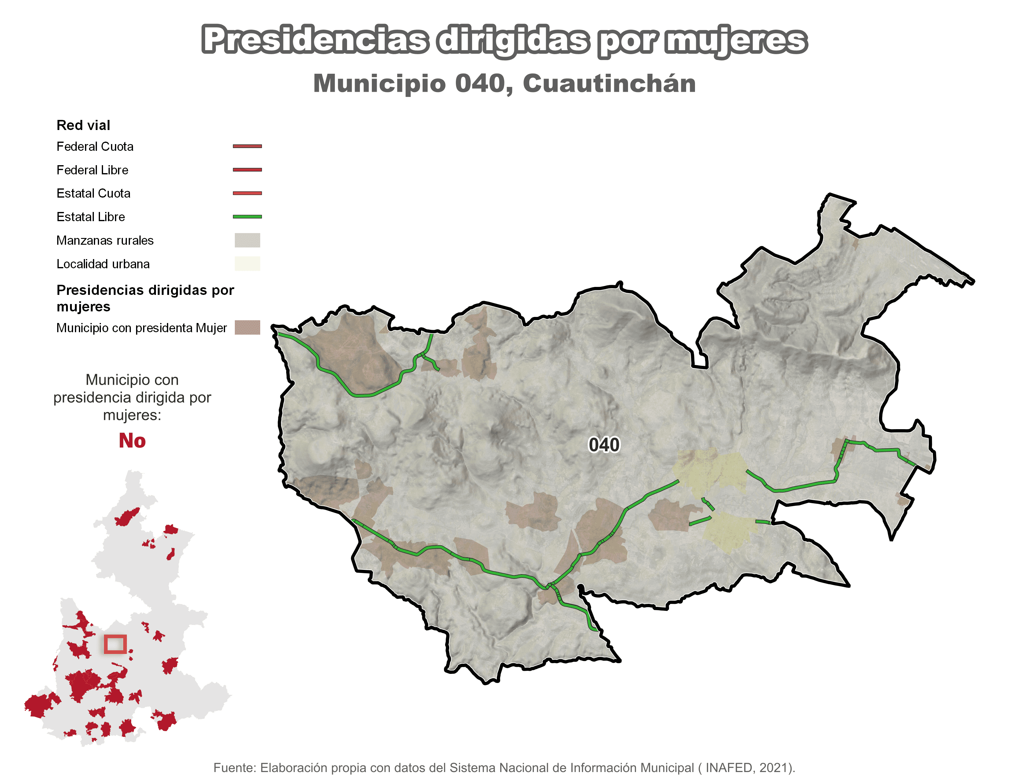 Biblioteca de Mapas - Presidencia en municipio de Cuautinchán