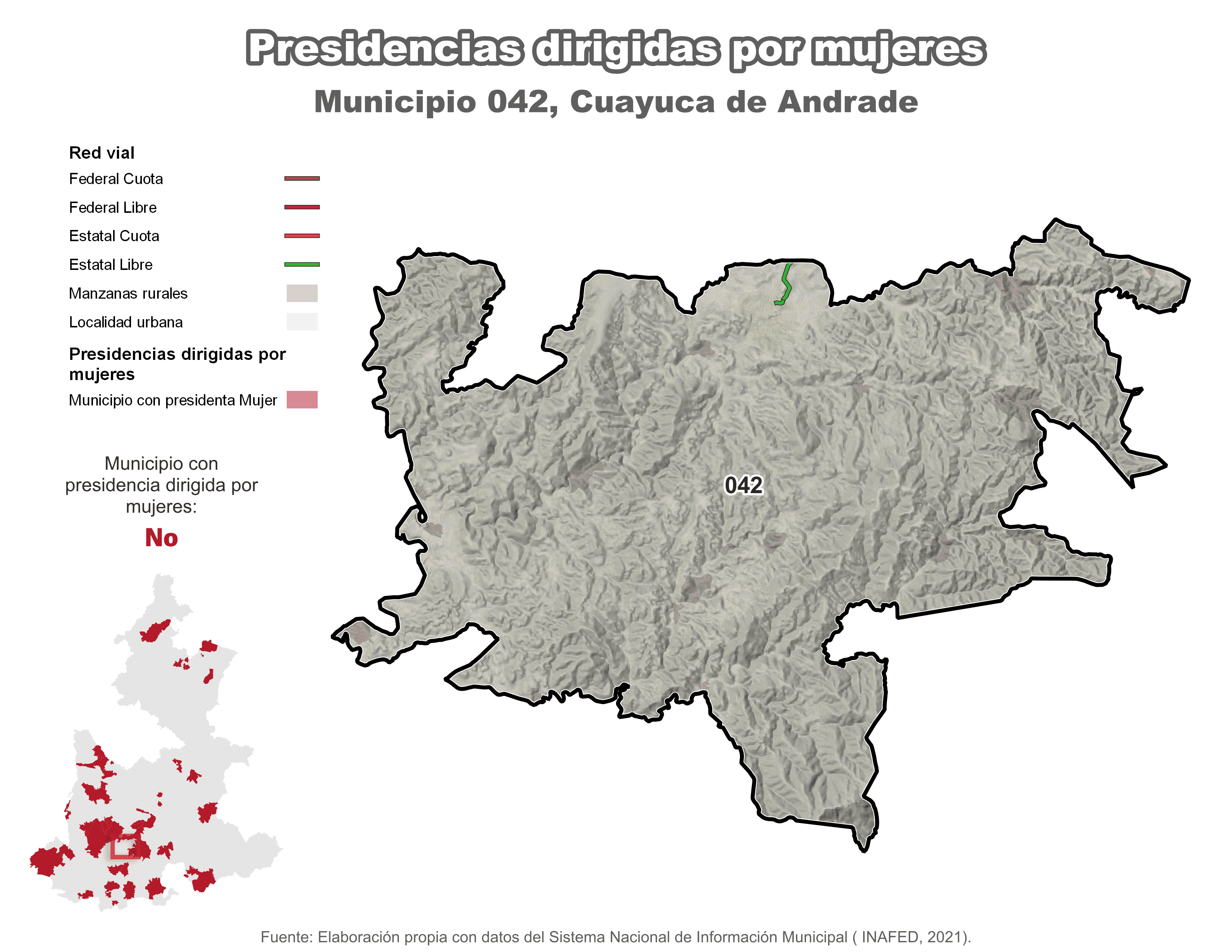 Biblioteca de Mapas - Presidencia en municipio de Cuayuca de Andrade