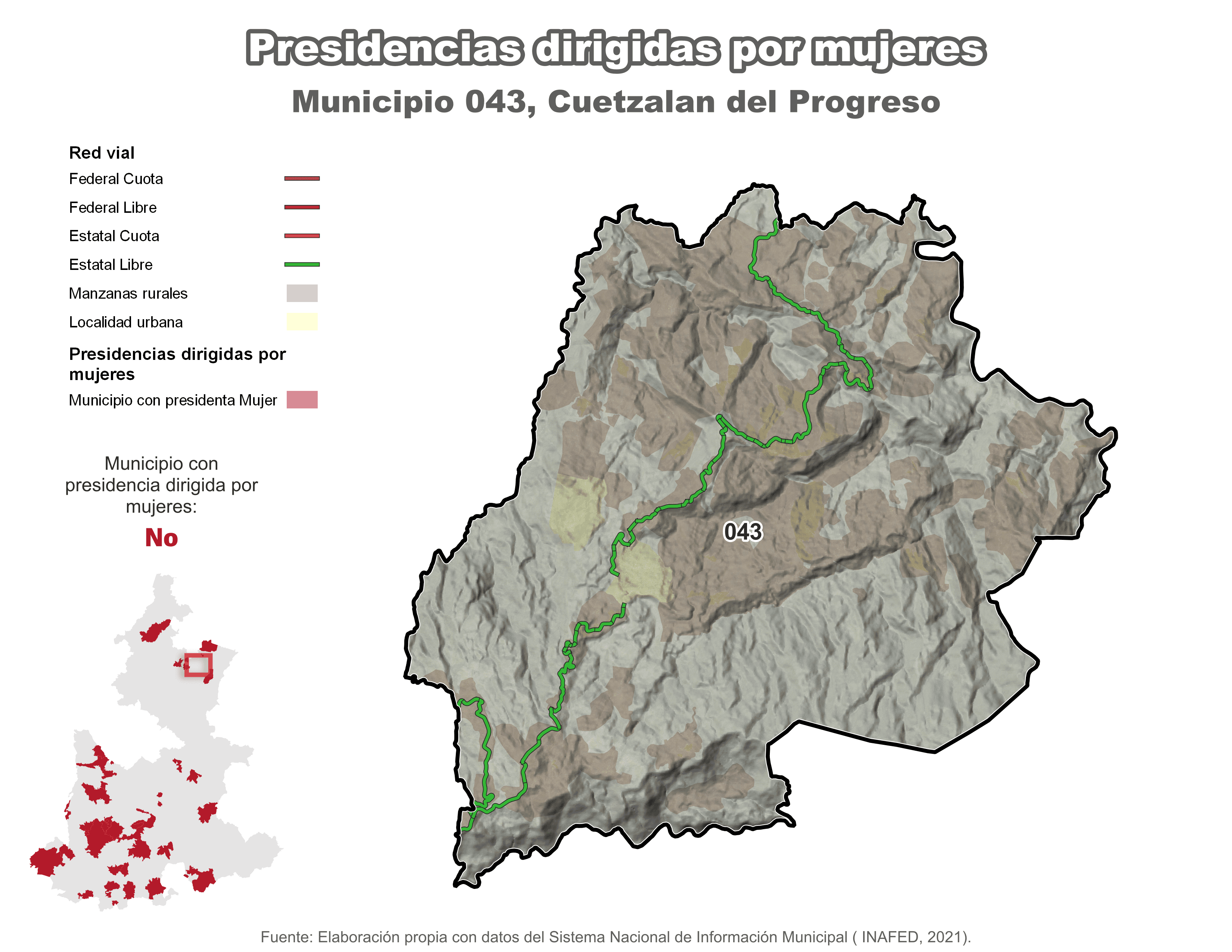 Biblioteca de Mapas - Presidencia en municipio de Cuetzalan del Progreso