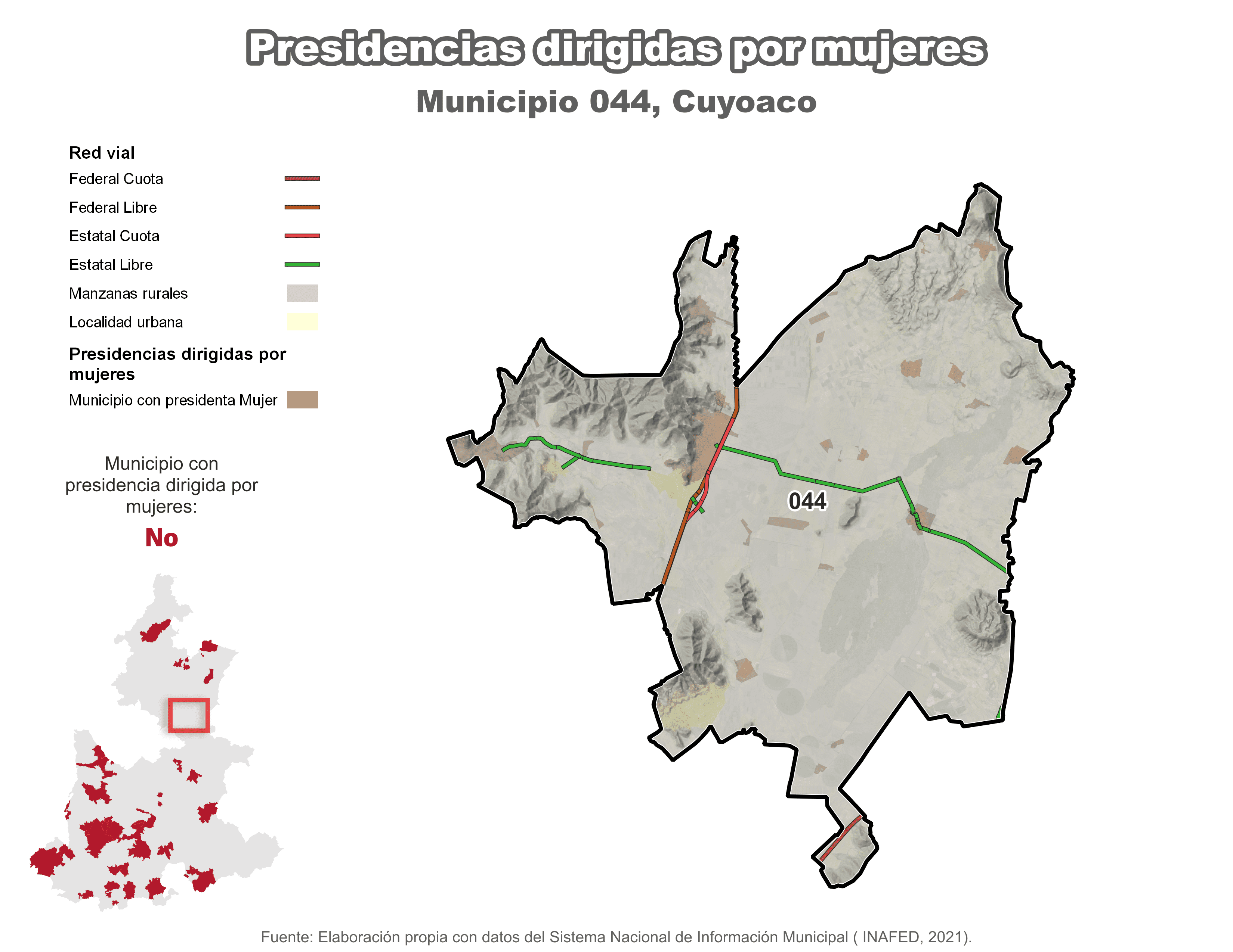 Biblioteca de Mapas - Presidencia en municipio de Cuyoaco