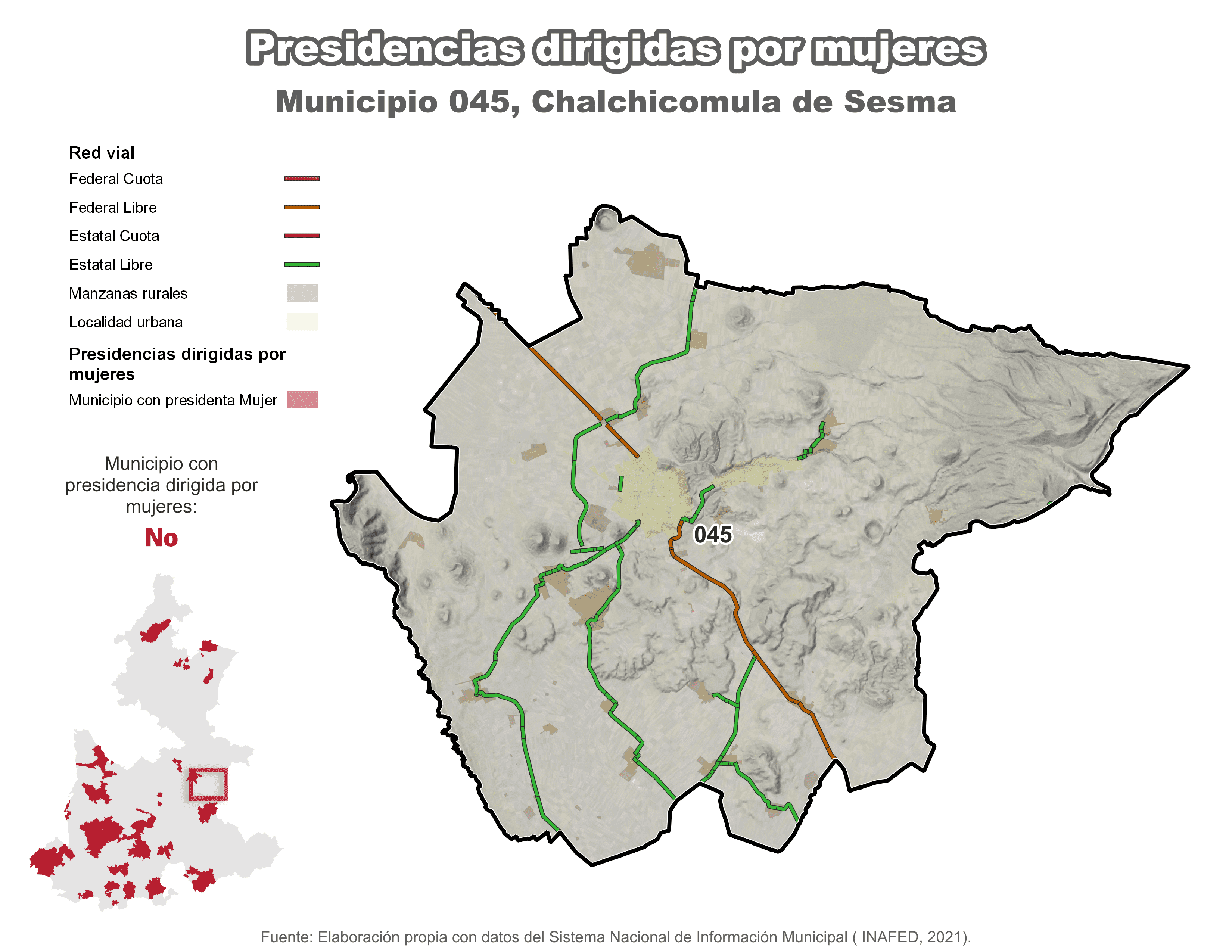 Biblioteca de Mapas - Presidencia en municipio de Chalchicomula de Sesma