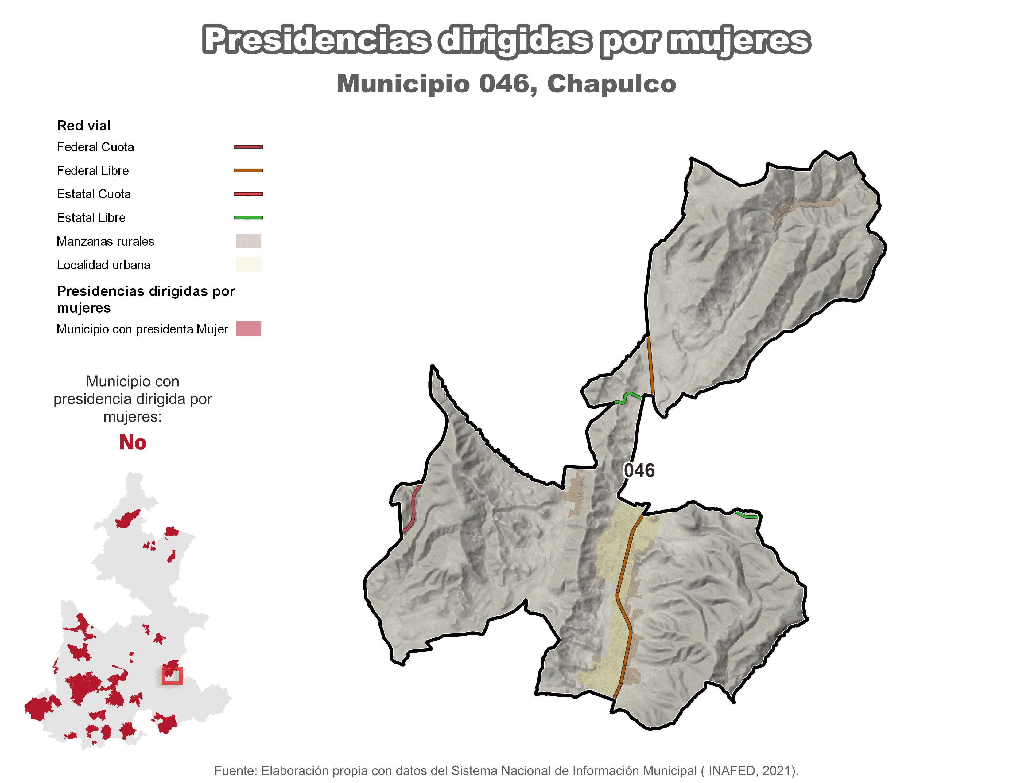 Biblioteca de Mapas - Presidencia en municipio de Chapulco