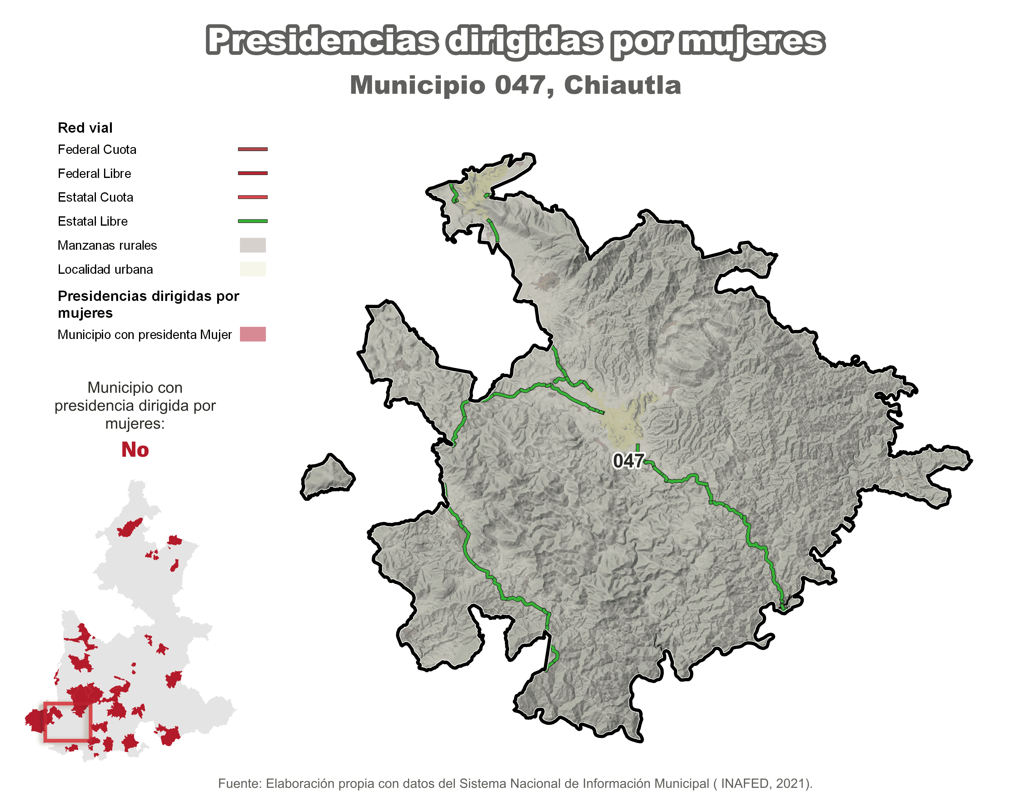 Biblioteca de Mapas - Presidencia en municipio de Chiautla