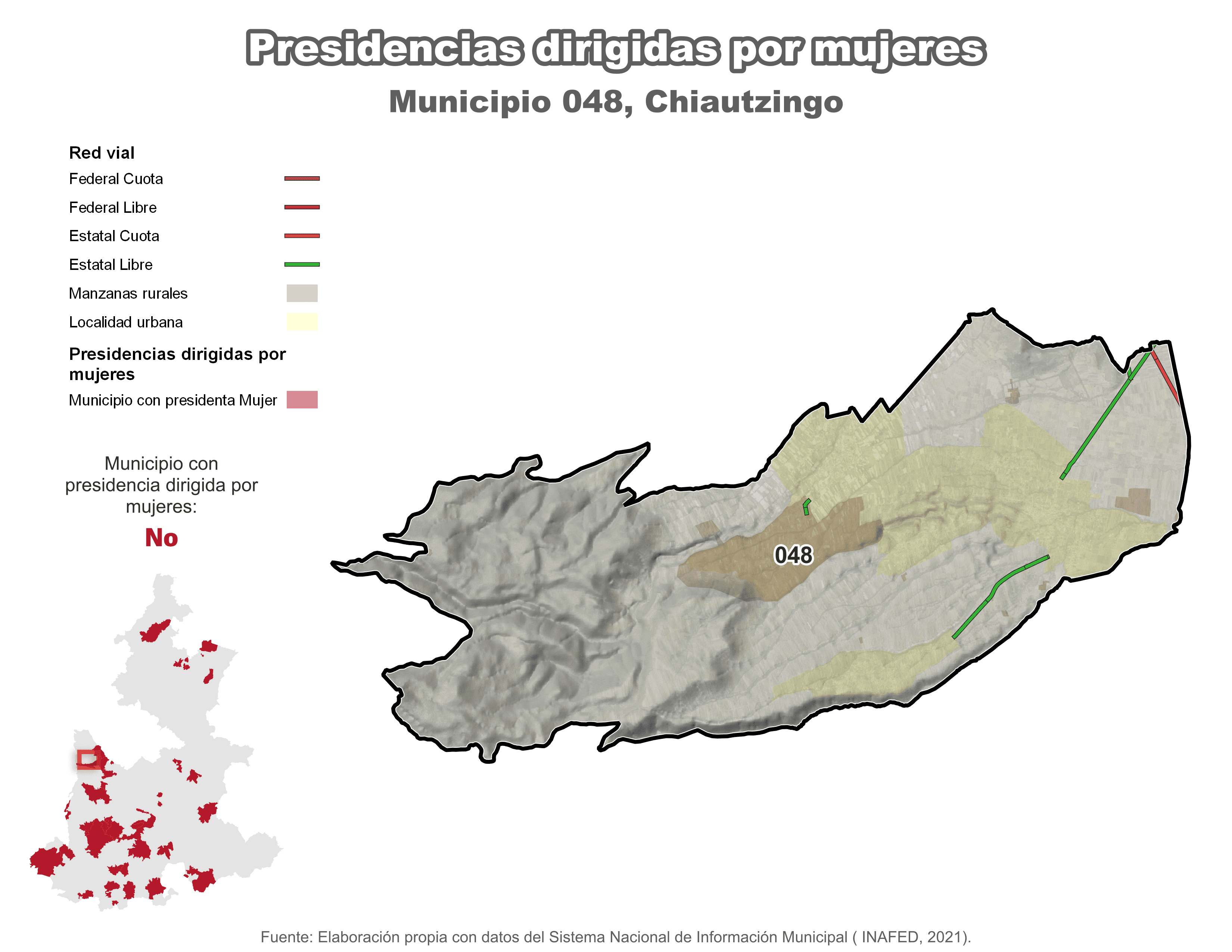 Biblioteca de Mapas - Presidencia en municipio de Chiautzingo