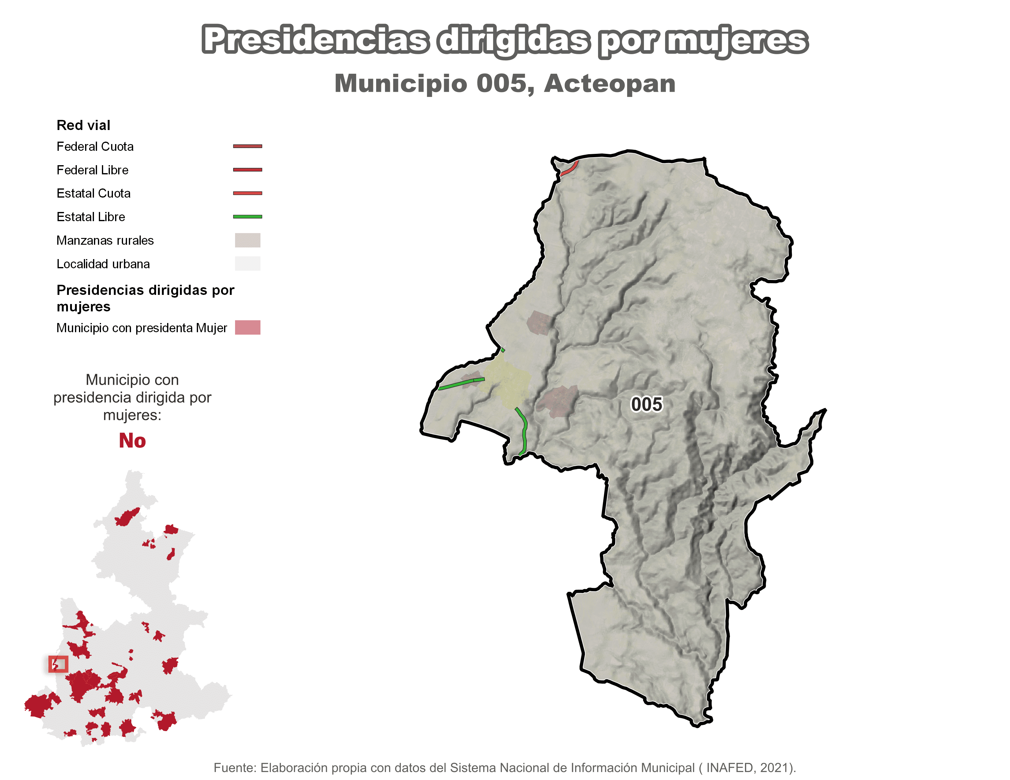 Biblioteca de Mapas - Presidencia en municipio de Acteopan