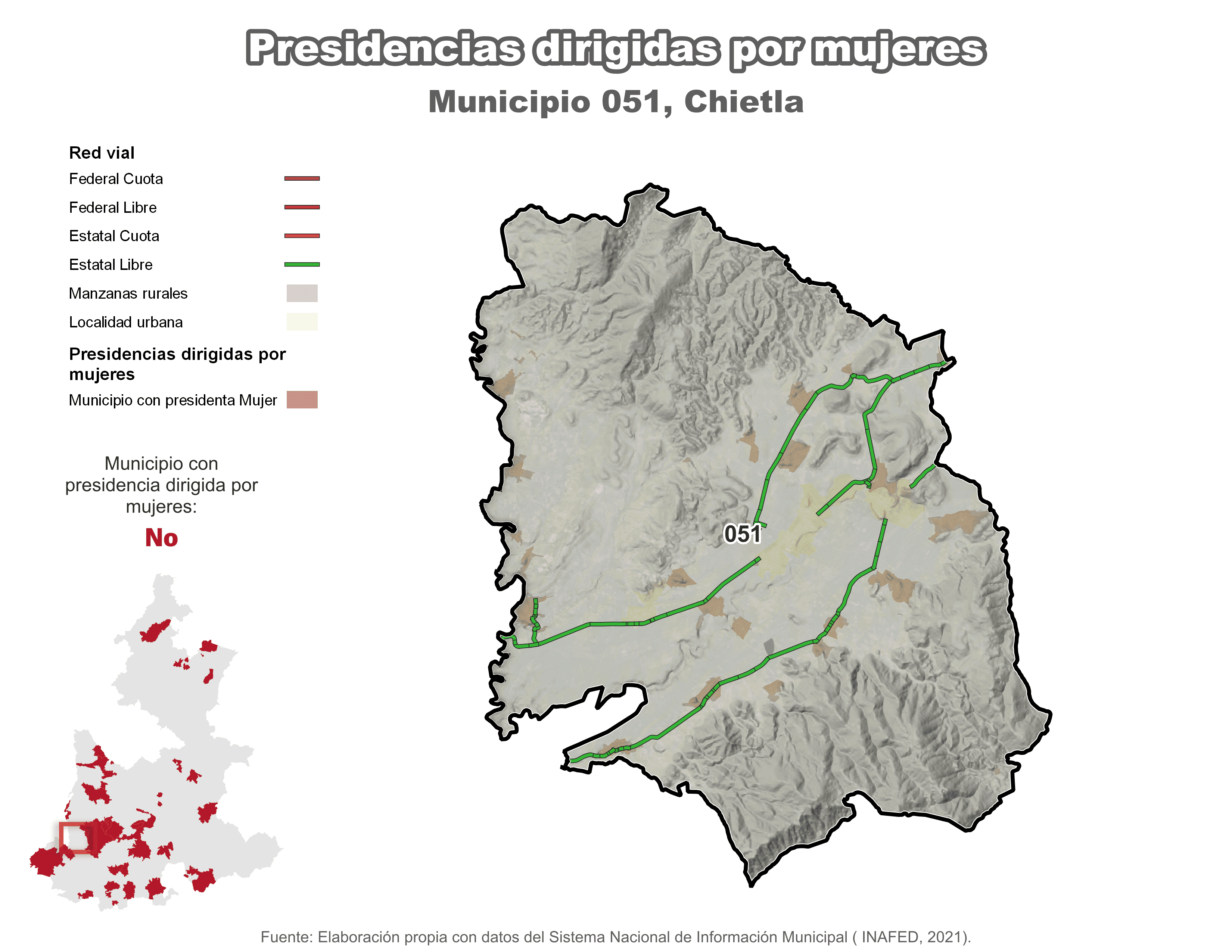 Biblioteca de Mapas - Presidencia en municipio de Chietla