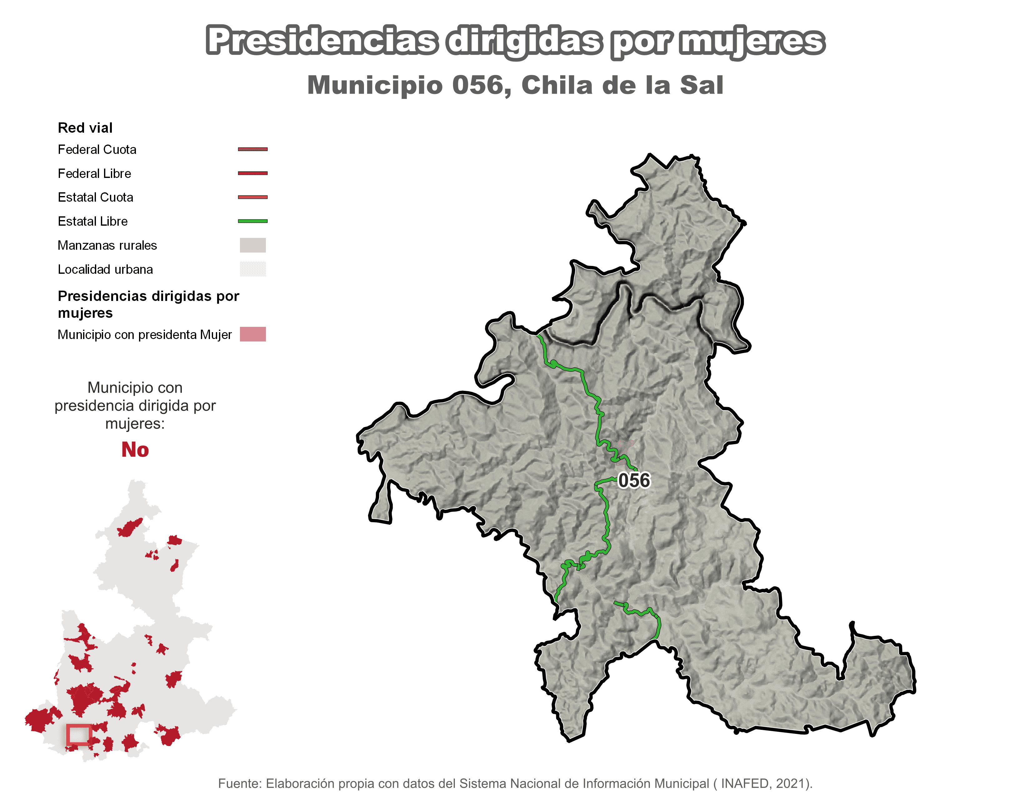 Biblioteca de Mapas - Presidencia en municipio de Chila de la Sal