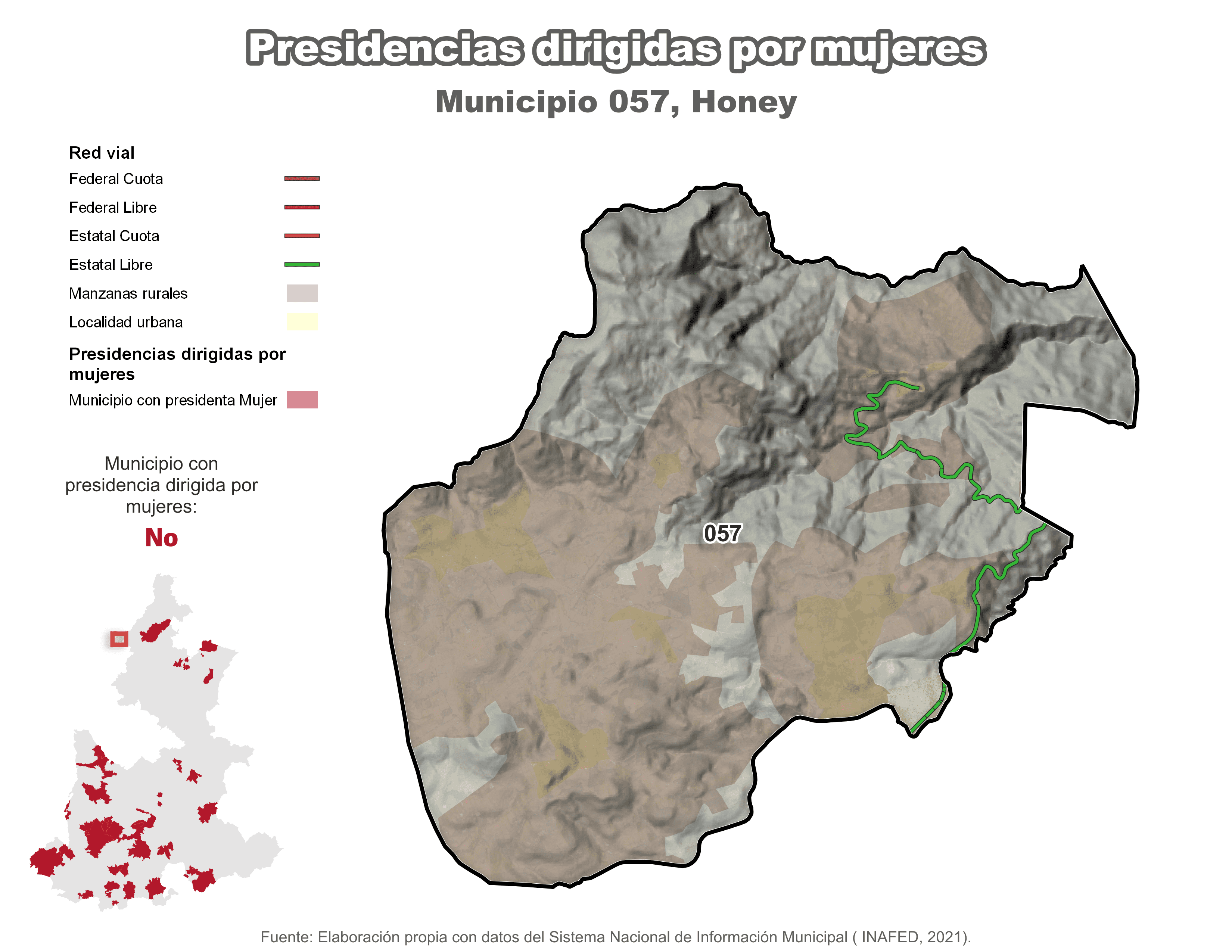 Biblioteca de Mapas - Presidencia en municipio de Honey