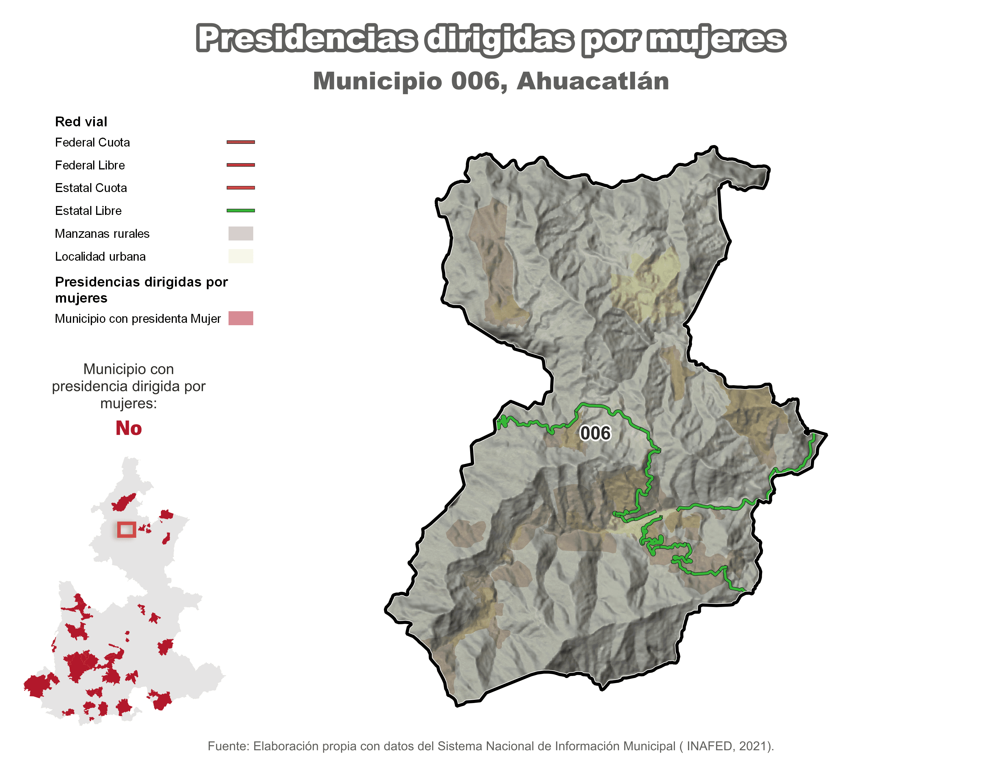 Biblioteca de Mapas - Presidencia en municipio de Ahuacatlán