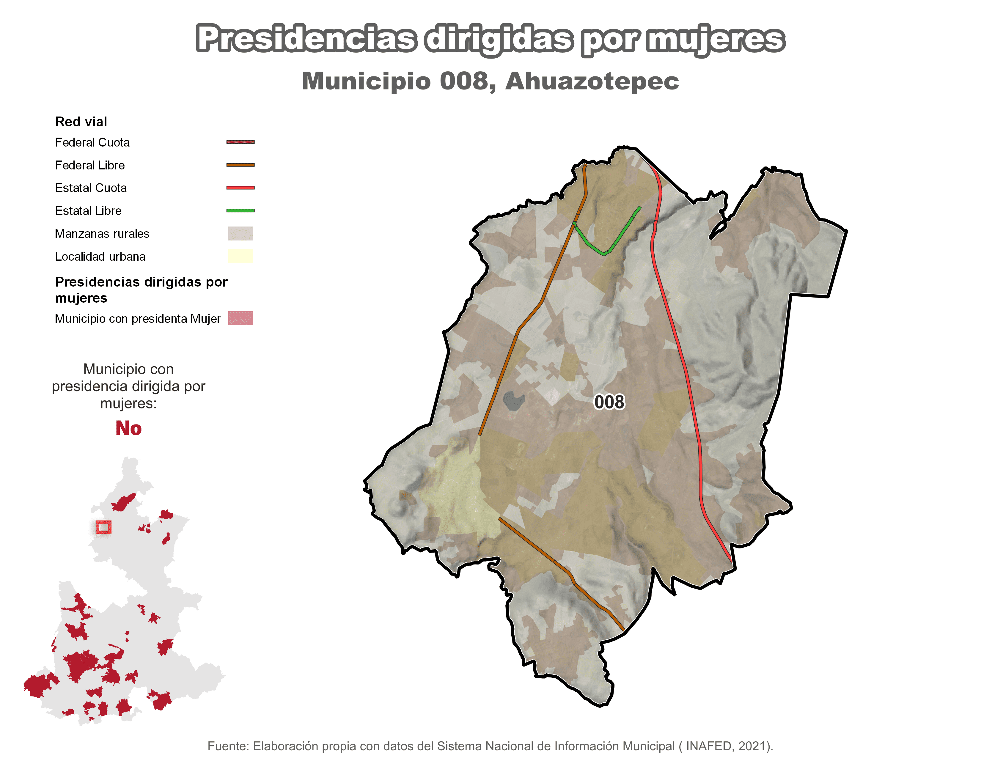 Biblioteca de Mapas - Presidencia en municipio de Ahuazotepec