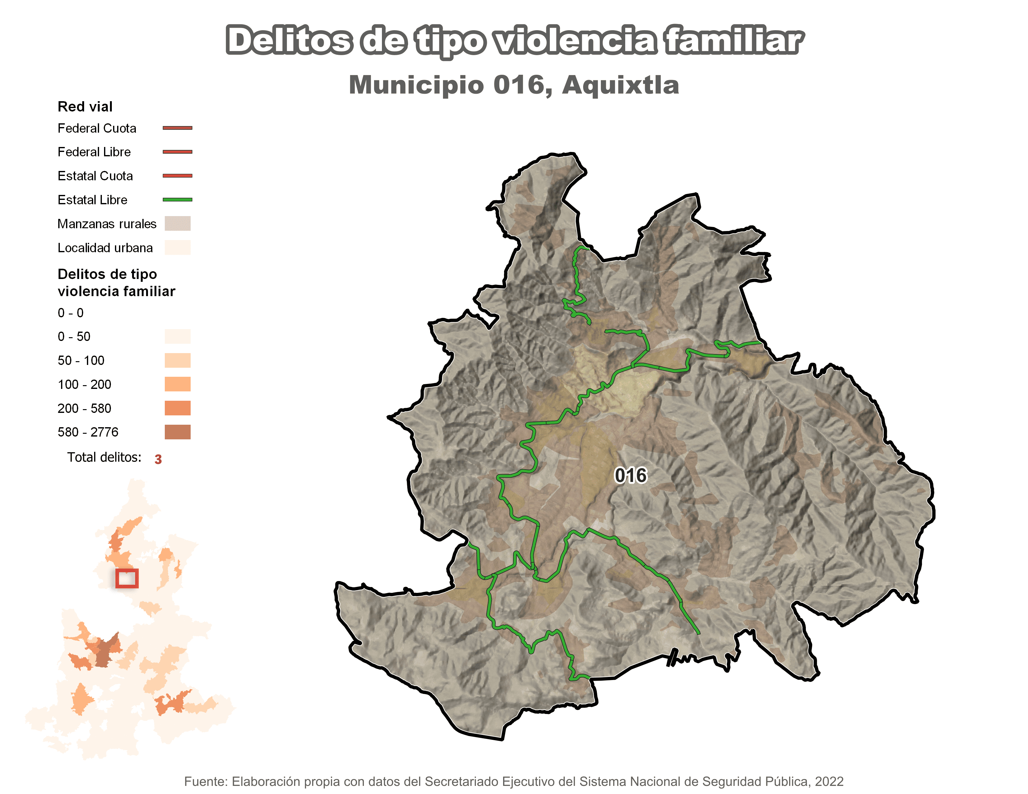 Biblioteca de Mapas - Delitos de tipo violencia familiar en municipio de Aquixtla