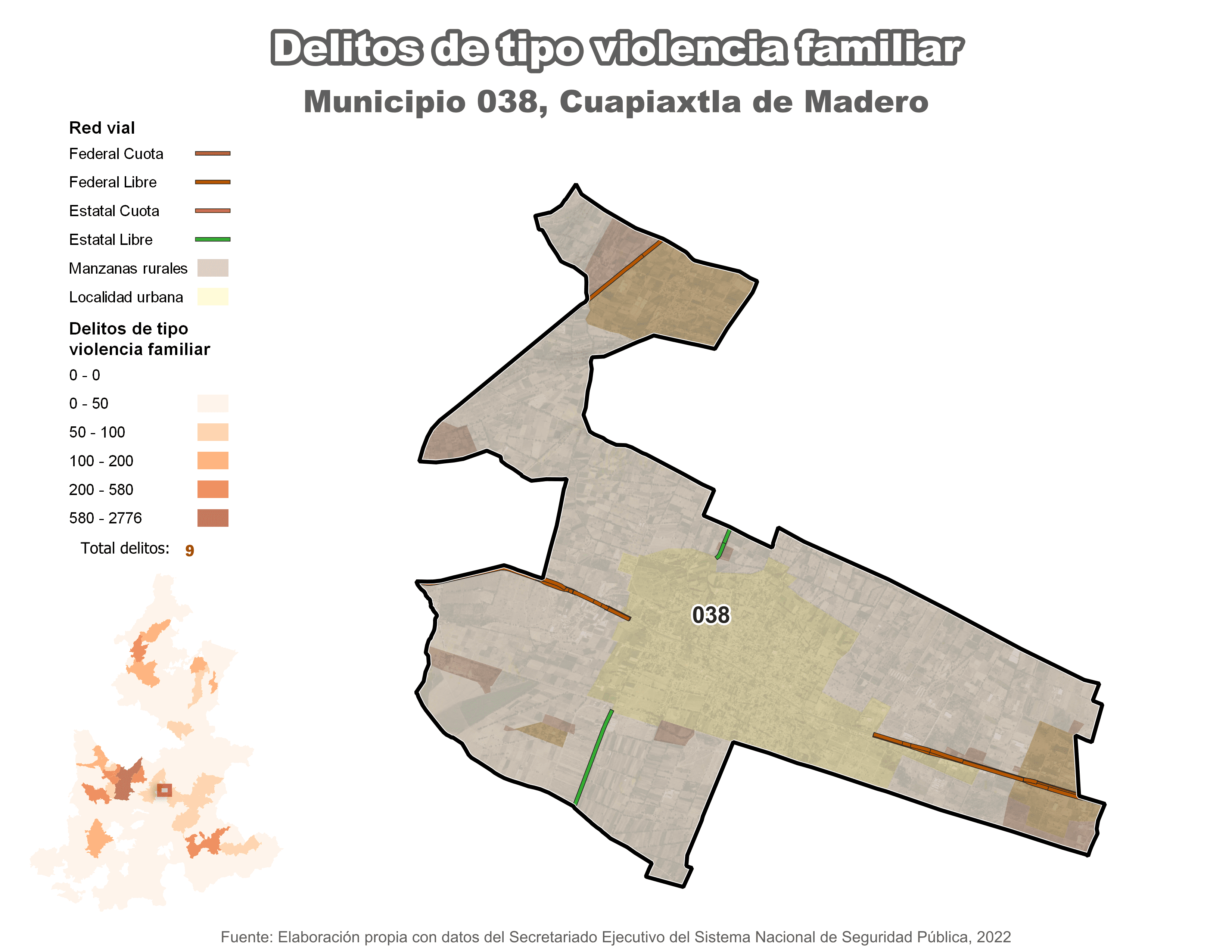 Biblioteca de Mapas - Delitos de tipo violencia familiar en municipio de Cuapiaxtla de Madero