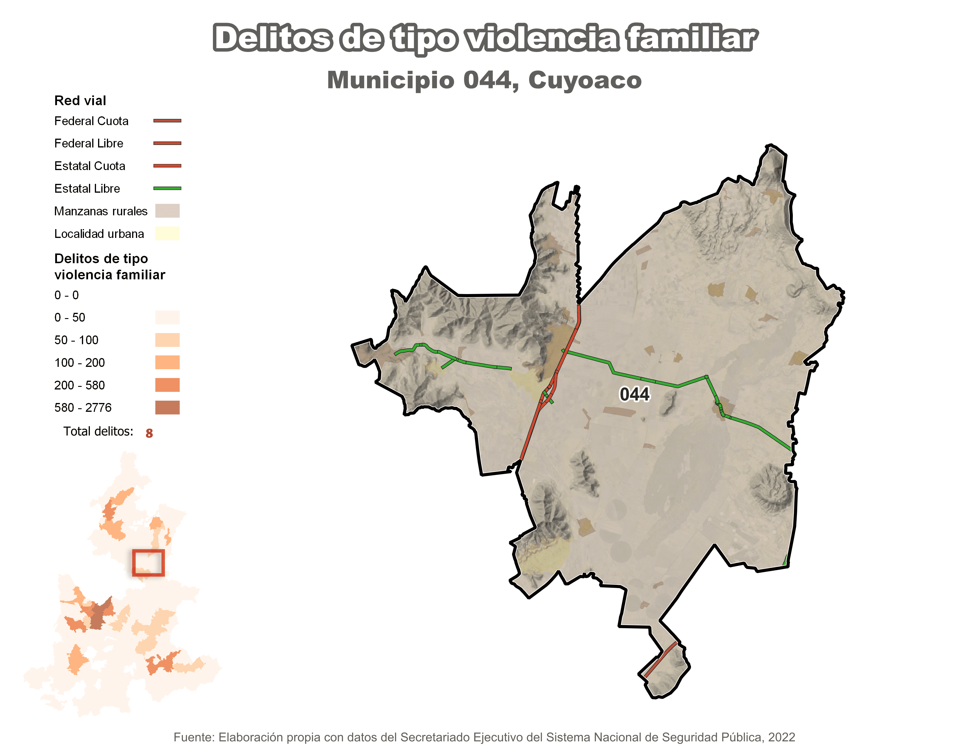 Biblioteca de Mapas - Delitos de tipo violencia familiar en municipio de Cuyoaco