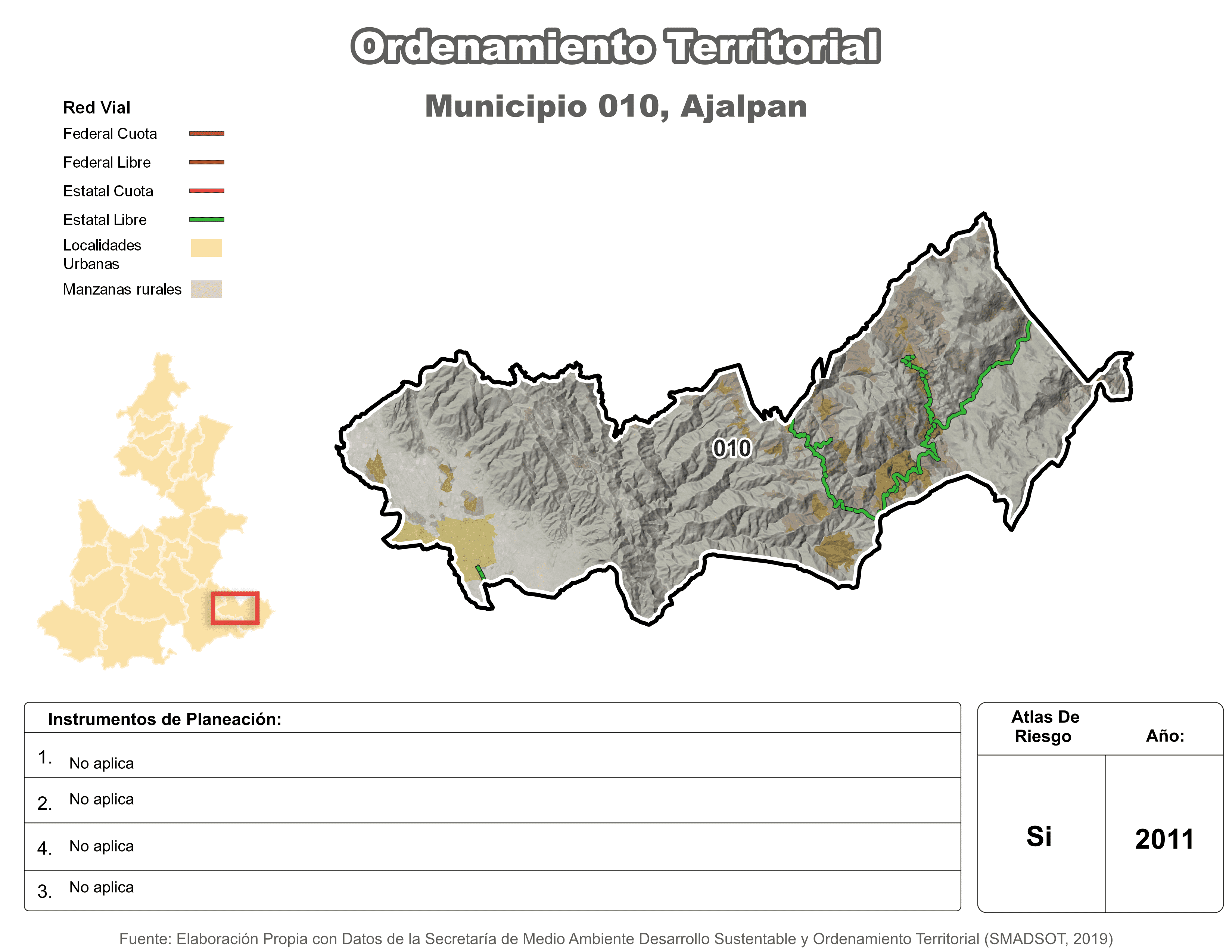 Biblioteca de Mapas - Ordenamiento territorial en municipio de Ajalpan