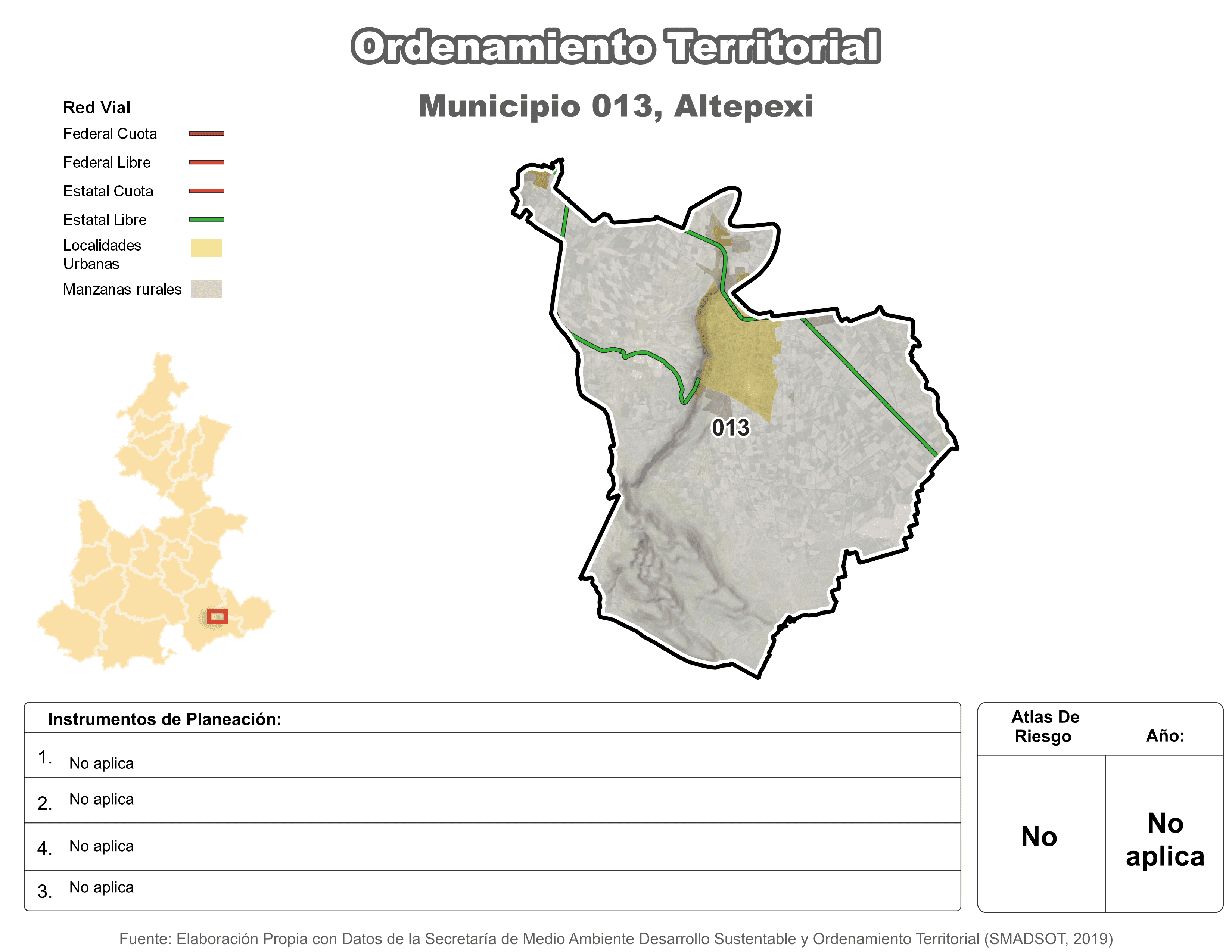 Biblioteca de Mapas - Ordenamiento territorial en municipio de Altepexi