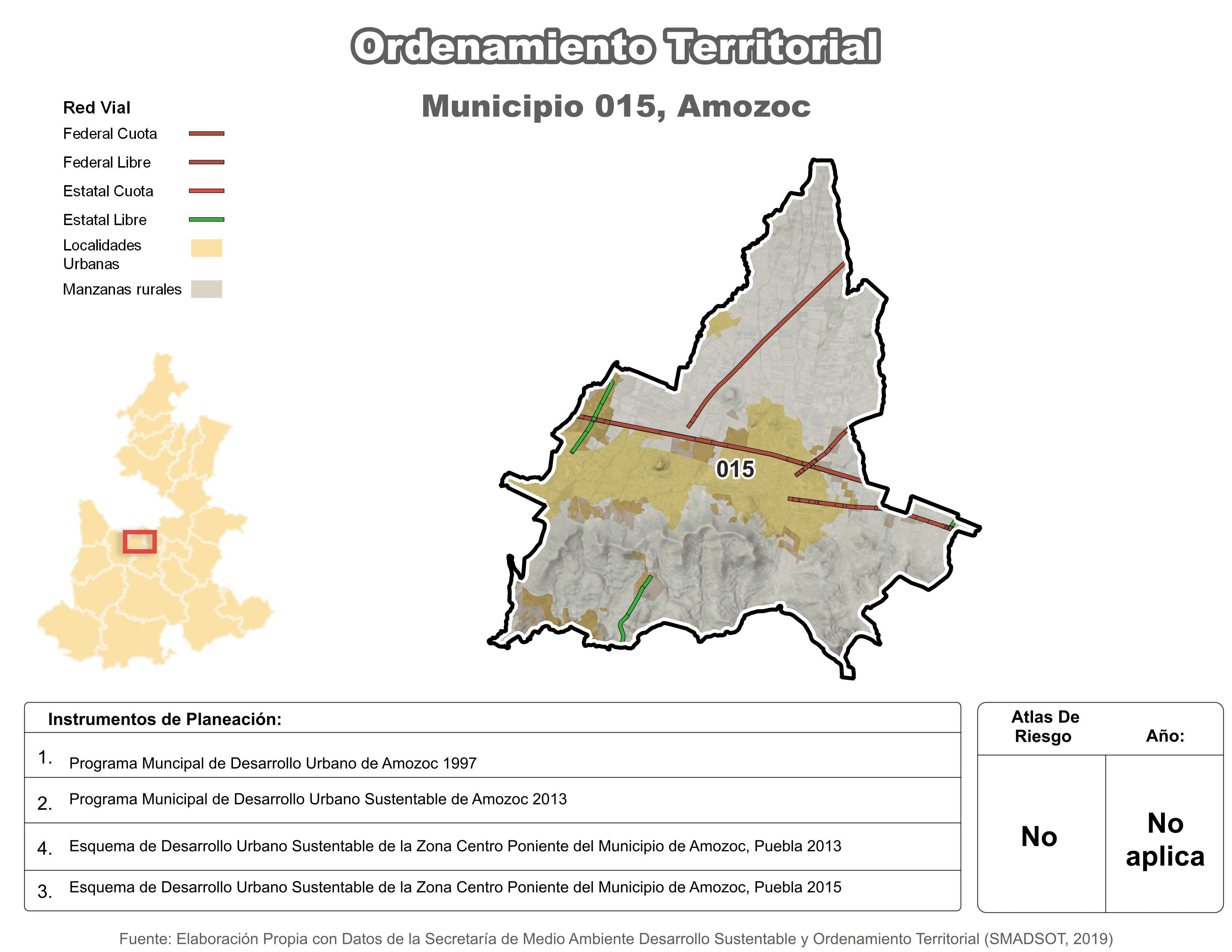 Biblioteca de Mapas - Ordenamiento territorial en municipio de Amozoc